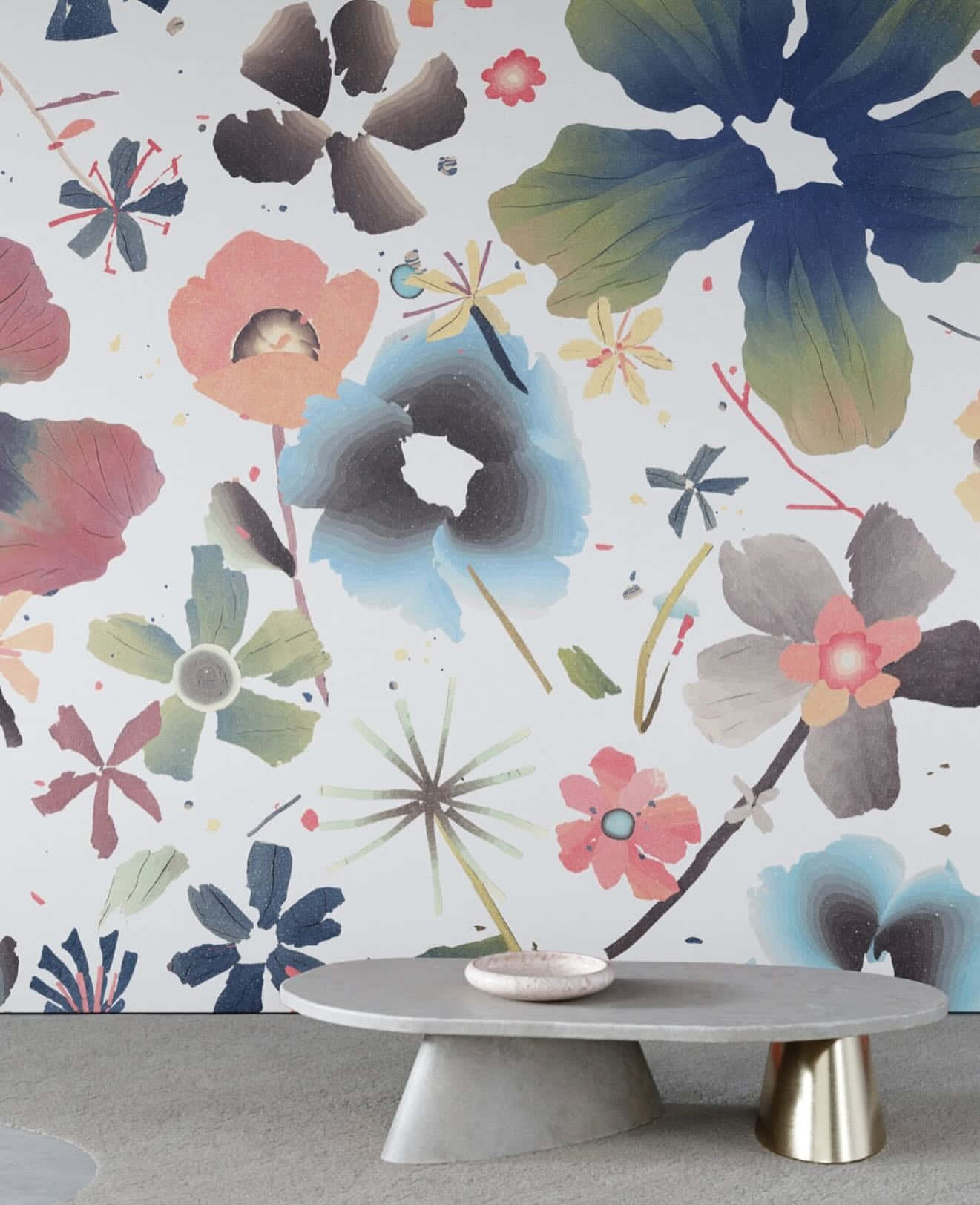Floral Wallpaper Interior Design Background