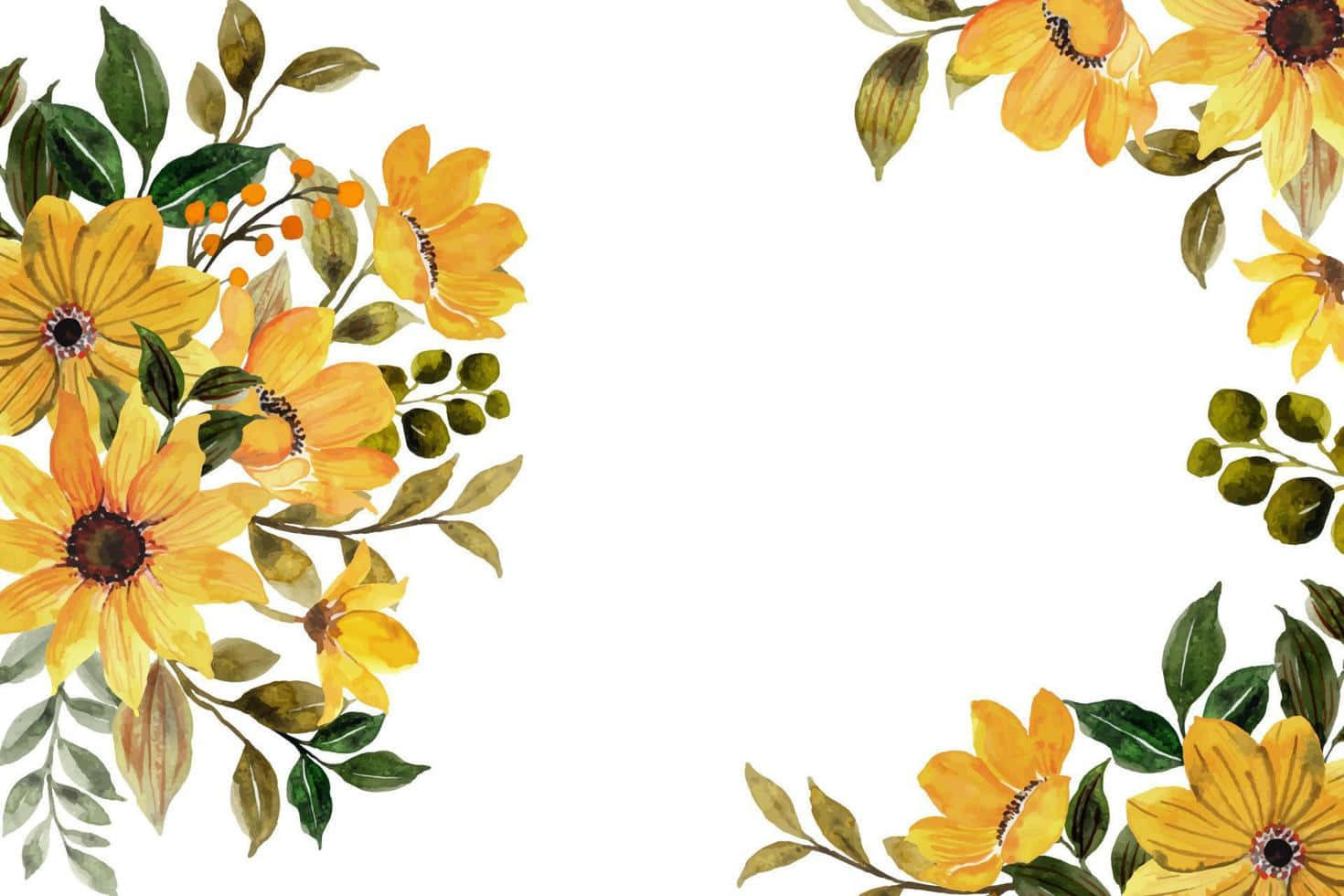 Floral Wedding Frame Design Background