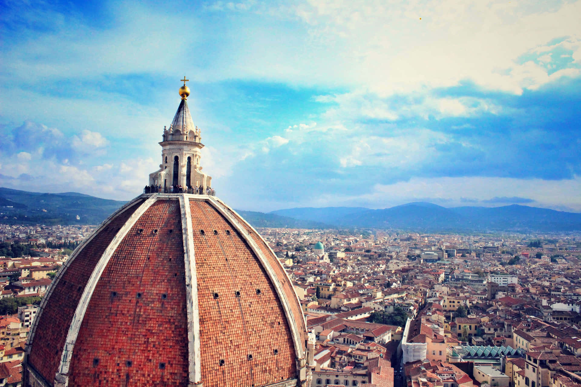 Florence Cathedral Dome Facade Italy Background