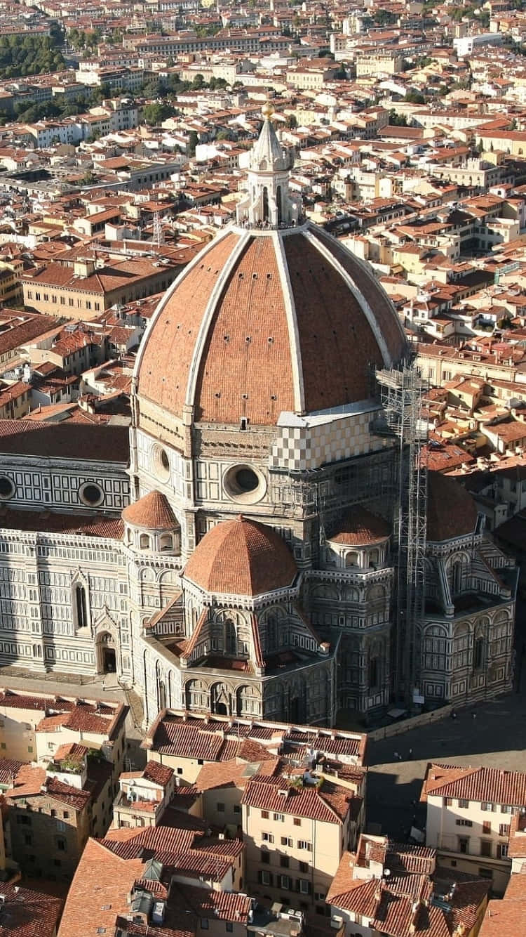 Florence Cathedral Striking View Italy Background