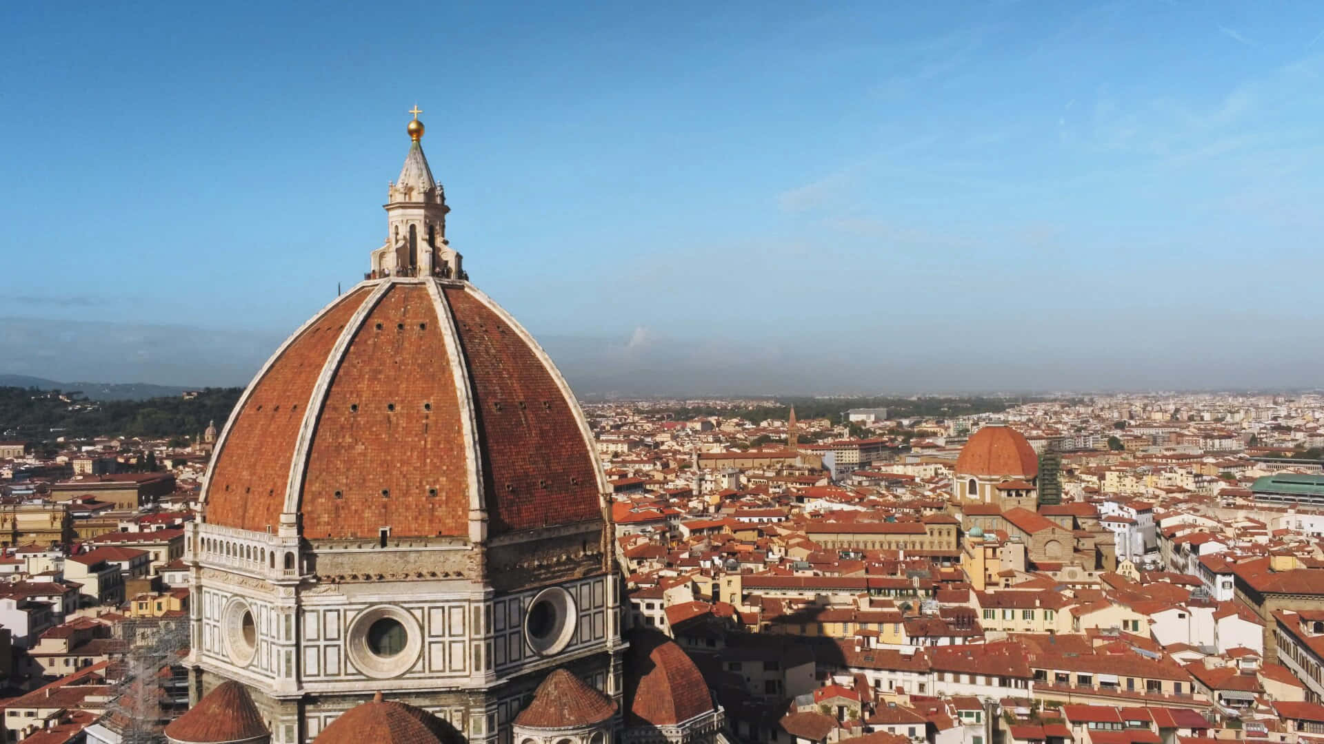 Florence Cathedral Top Facade Italy Background