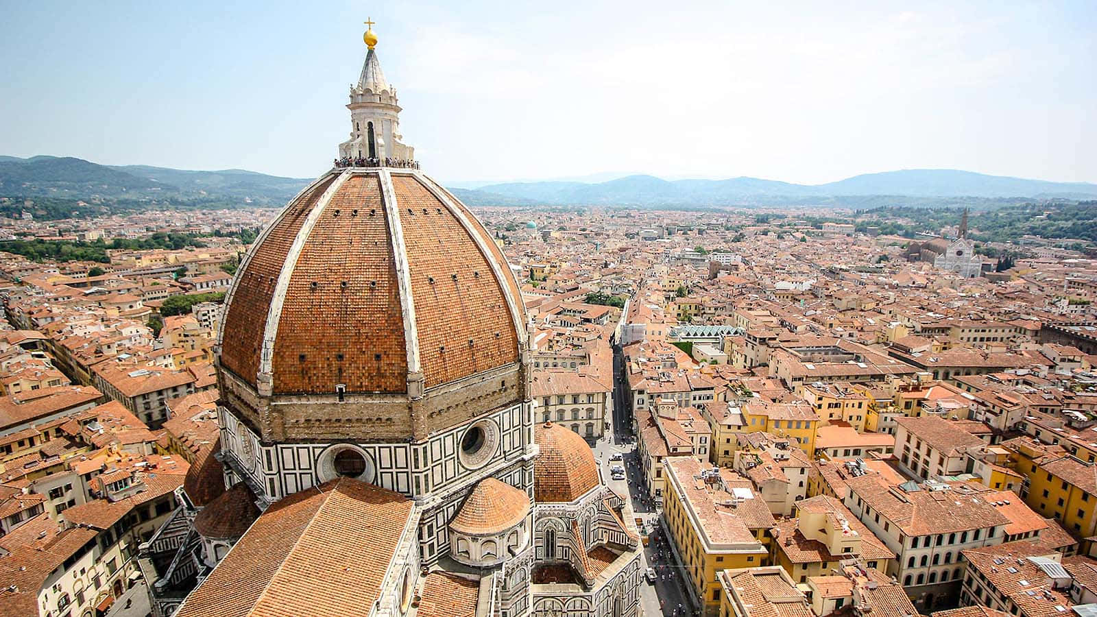Florence Cathedral Top Facade Italy Background