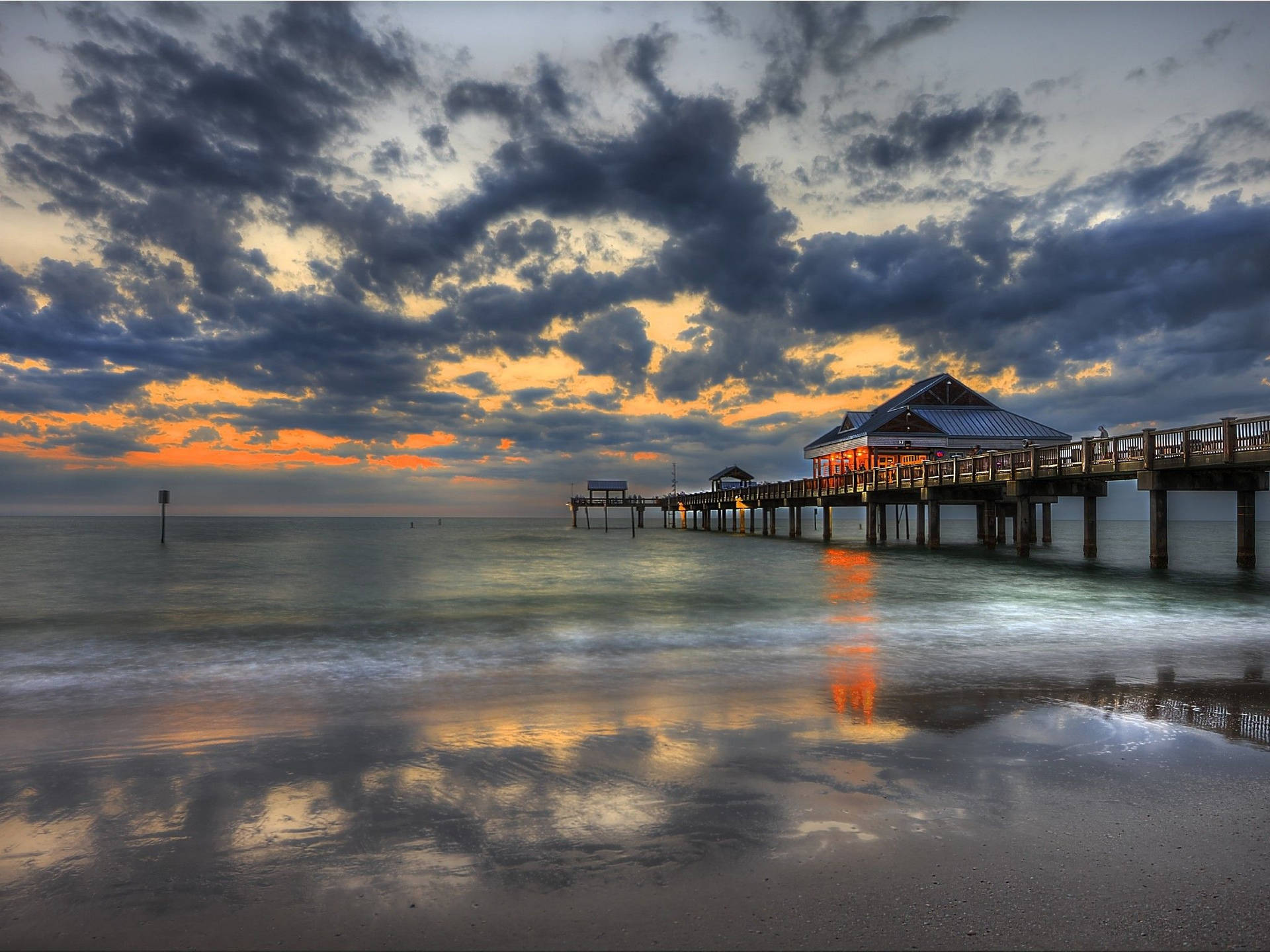 Florida Beach Beautiful Beach House Background