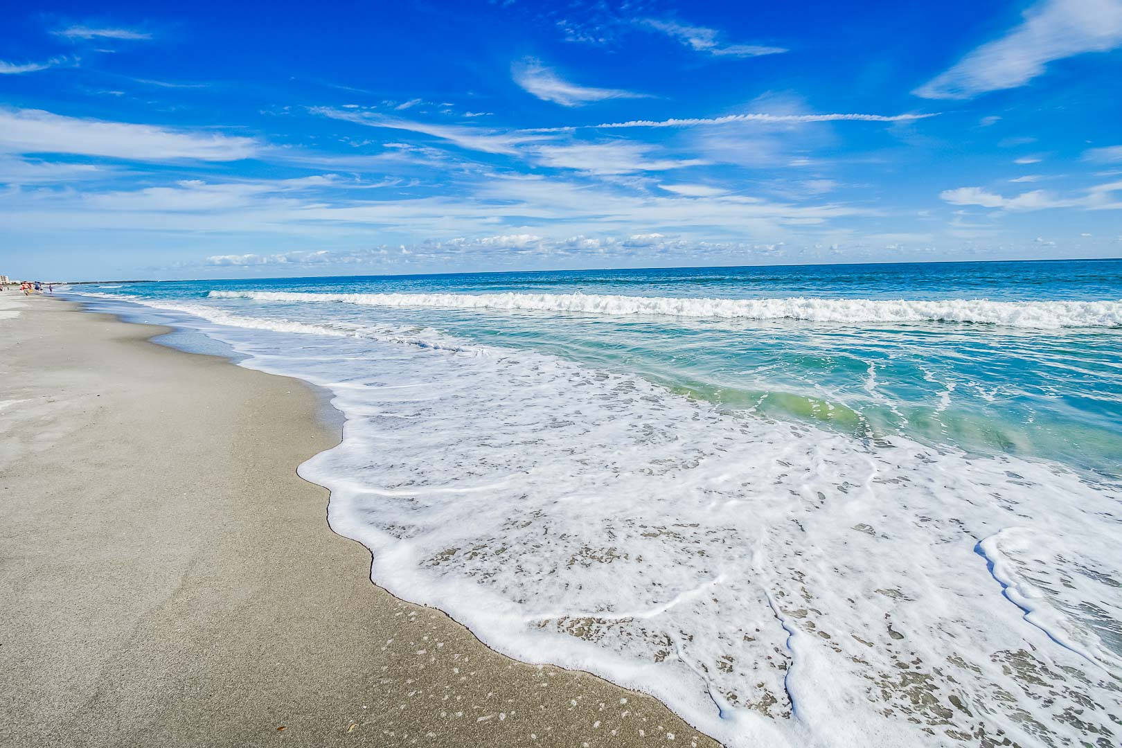 Florida Beach Foamy Ocean Water