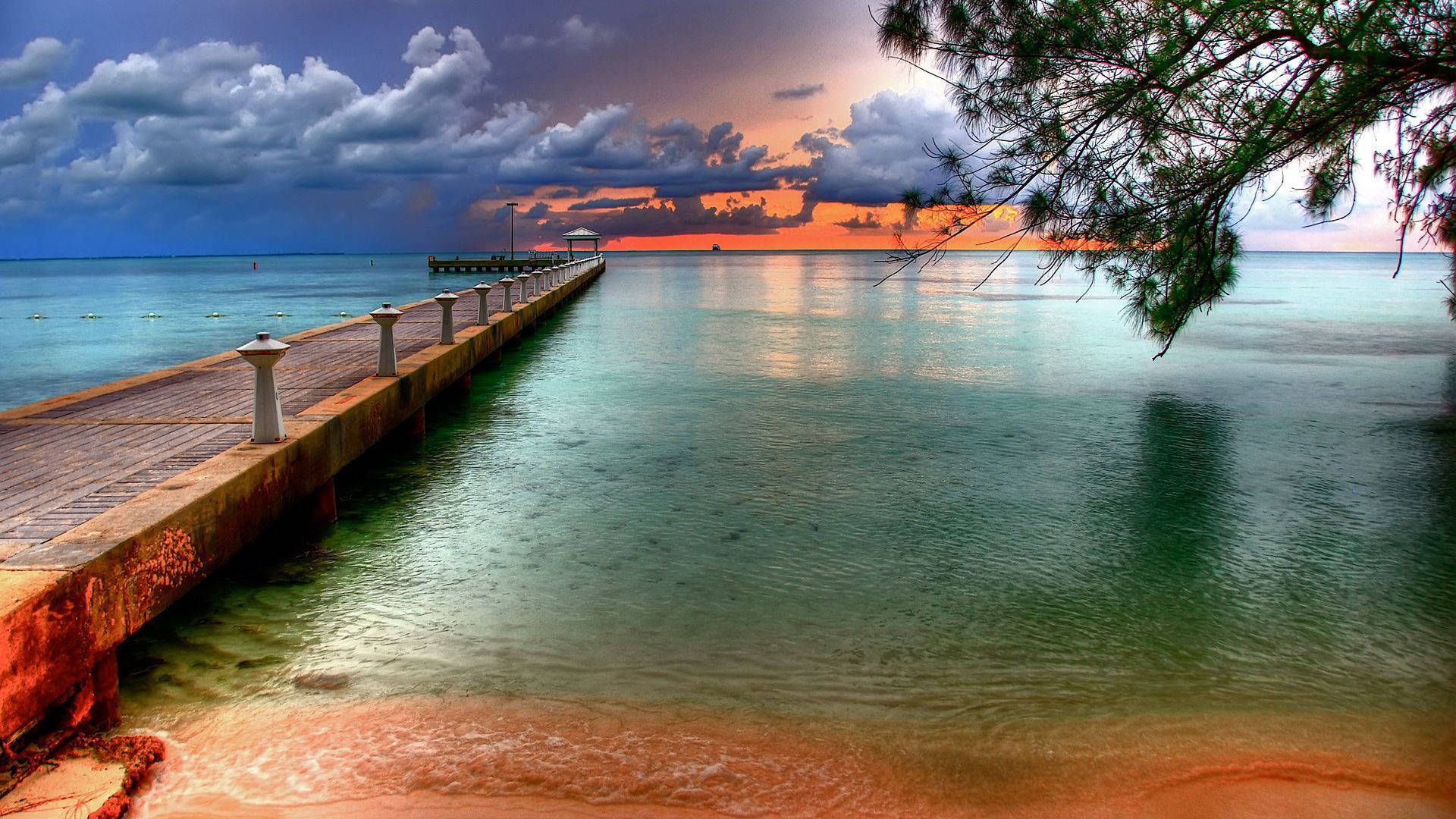 Florida Beach Harbor Background