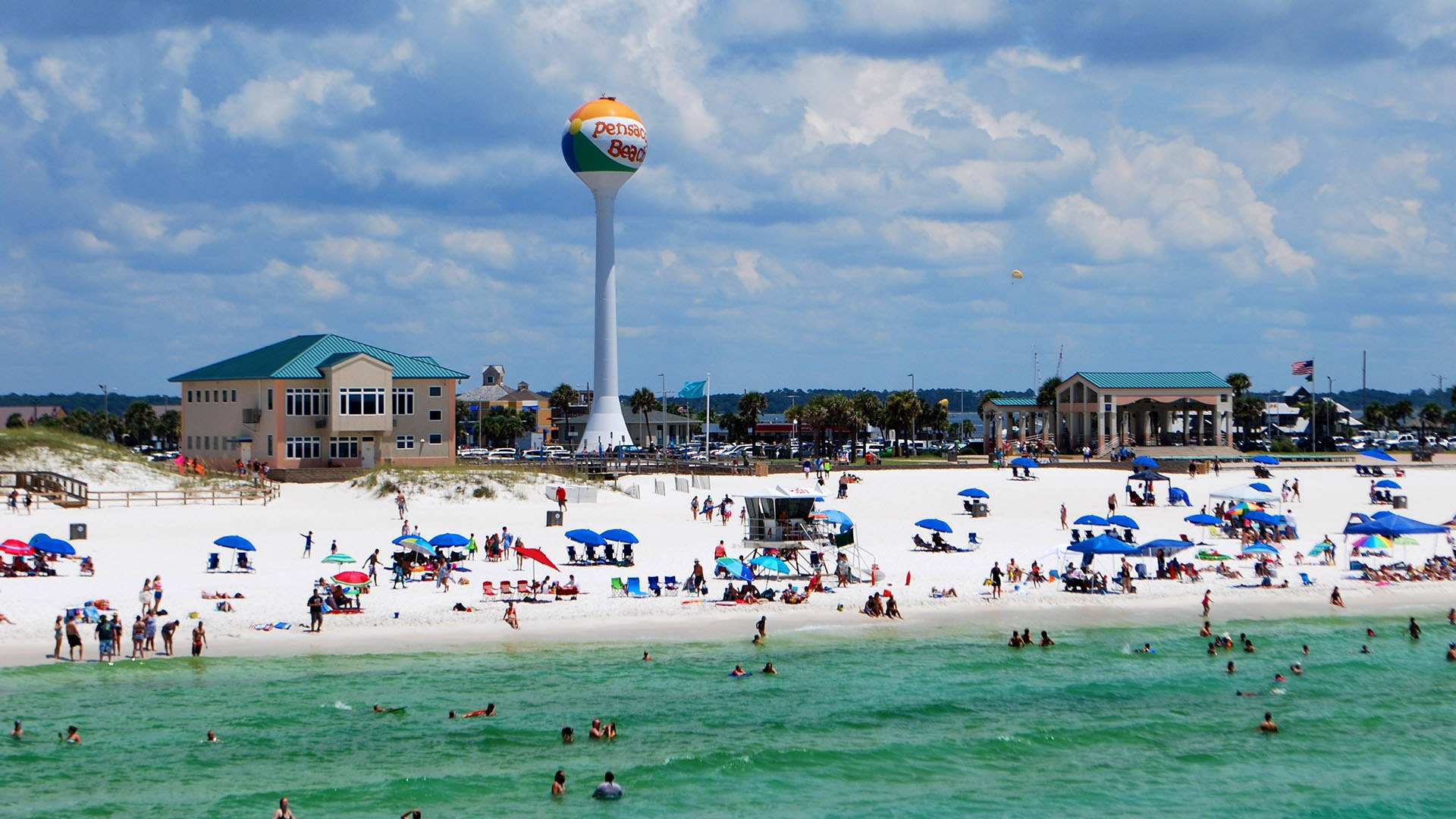 Florida Beach Pensacola Ball Tower Background