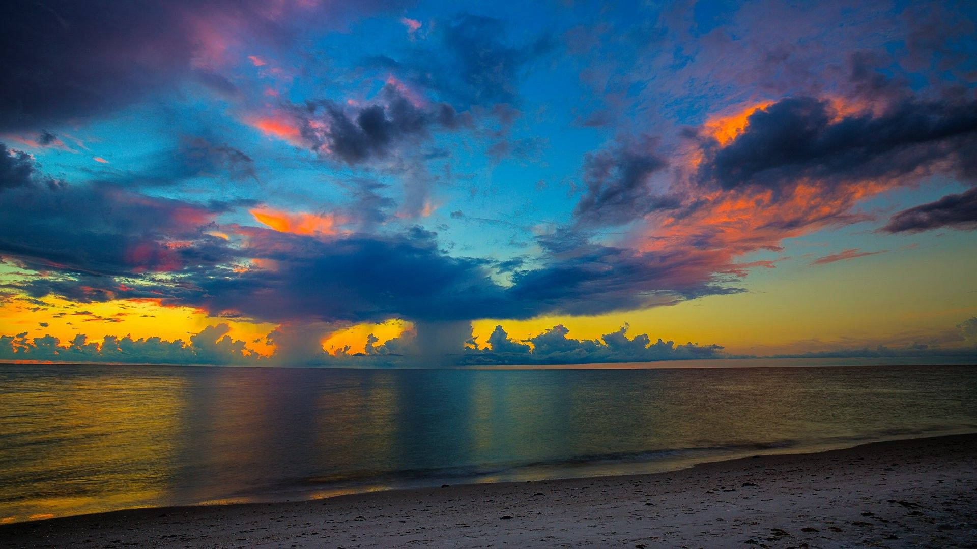 Florida Beach Sunset Background