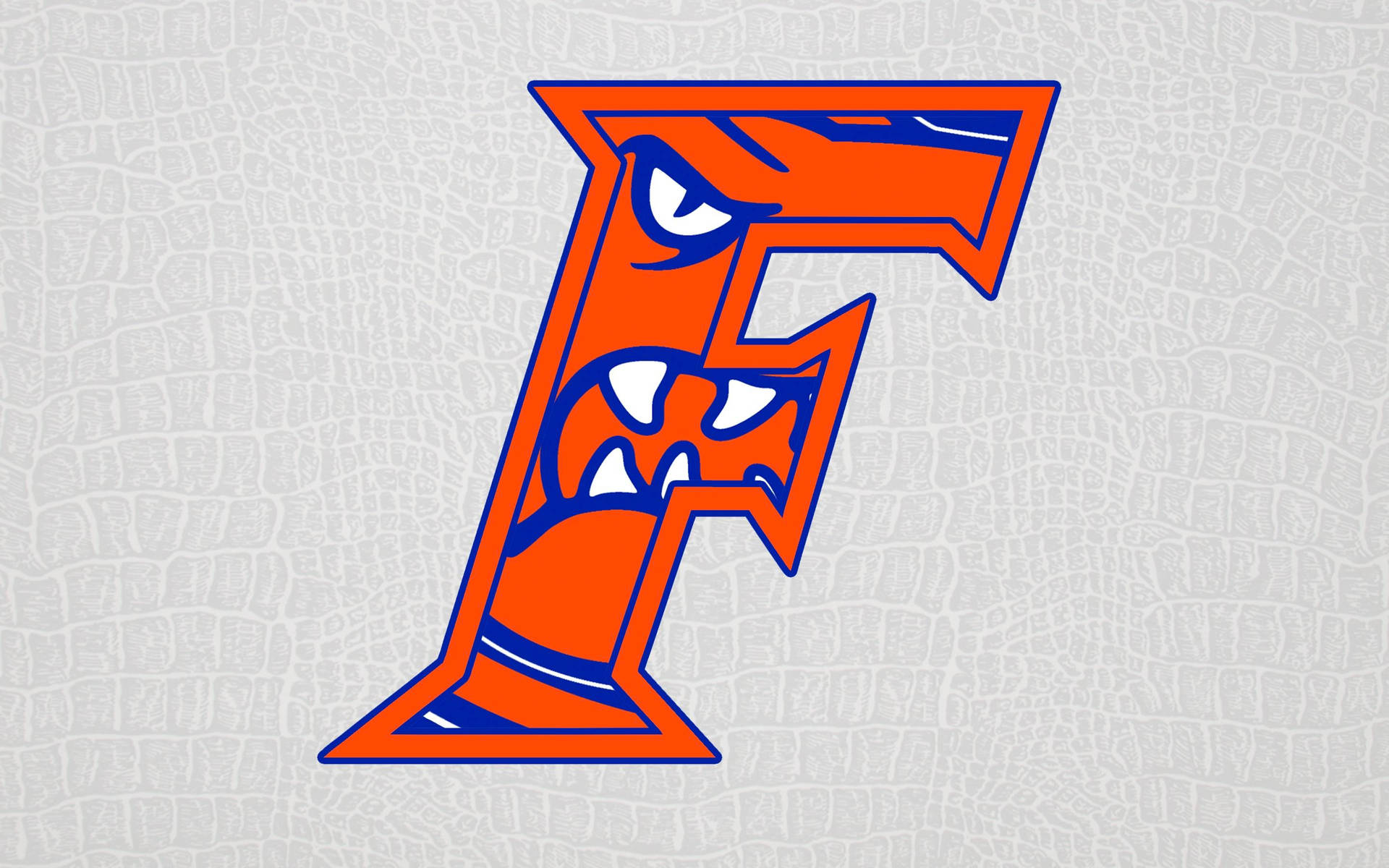 Florida Gators Orange Alligator Initial Logo Background