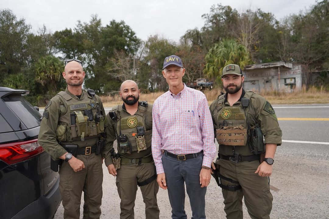 Florida Governor Rick Scott Interacts With Local Sheriffs