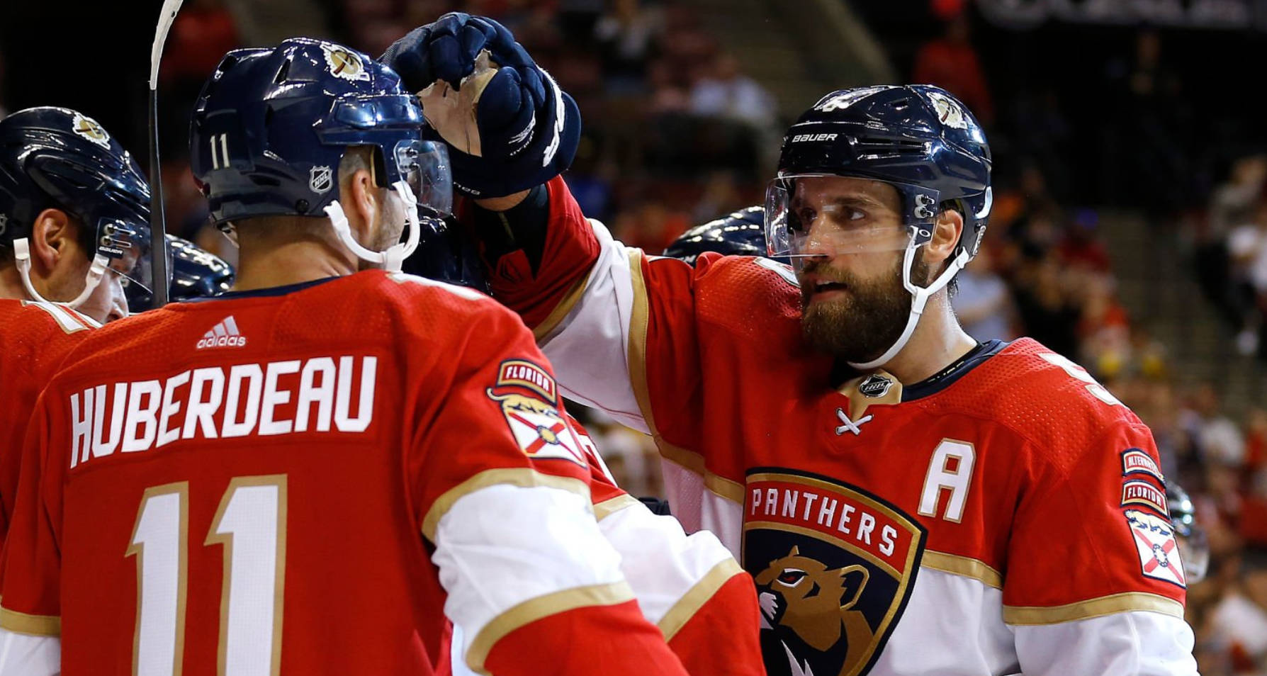 Florida Panthers' Aaron Ekblad In Action Background