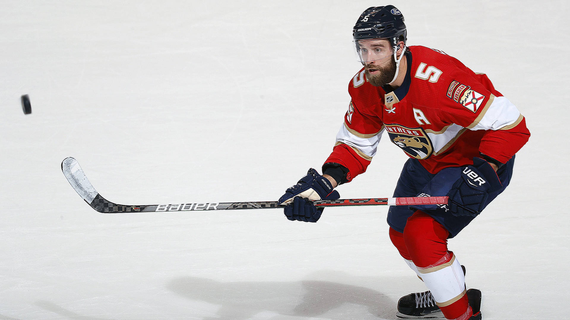 Florida Panthers Canadian Player Aaron Ekblad High Angle Shot Background