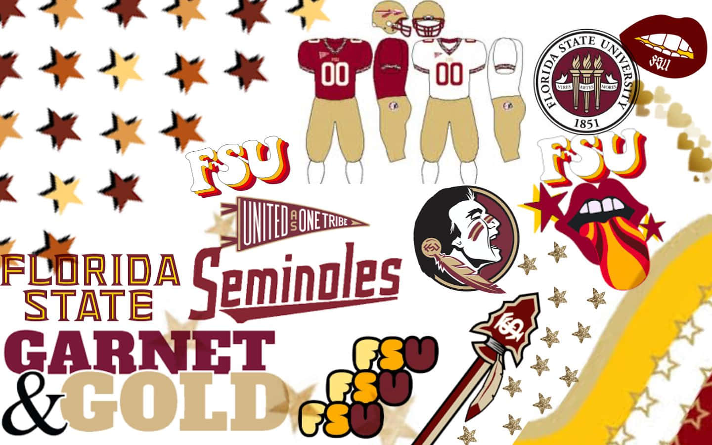 Florida State Seminoles Garnet Gold - Png Background