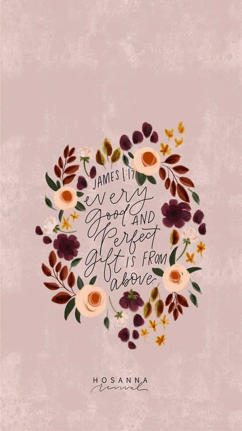 Flower Crown Girly Bible Verse Background