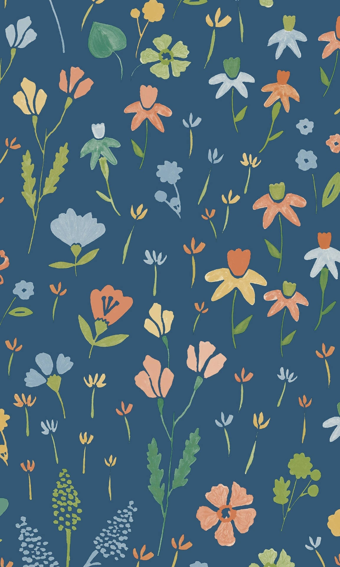 Flower Design Blue Vector Art Background