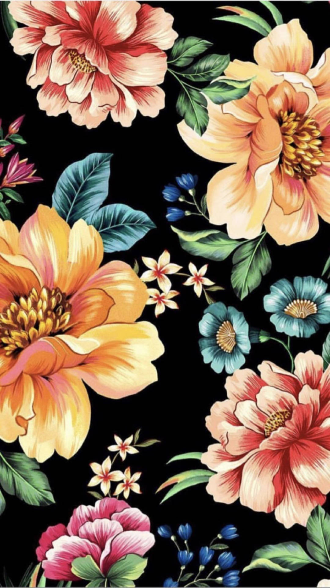 Flower Design Colorful Art Background