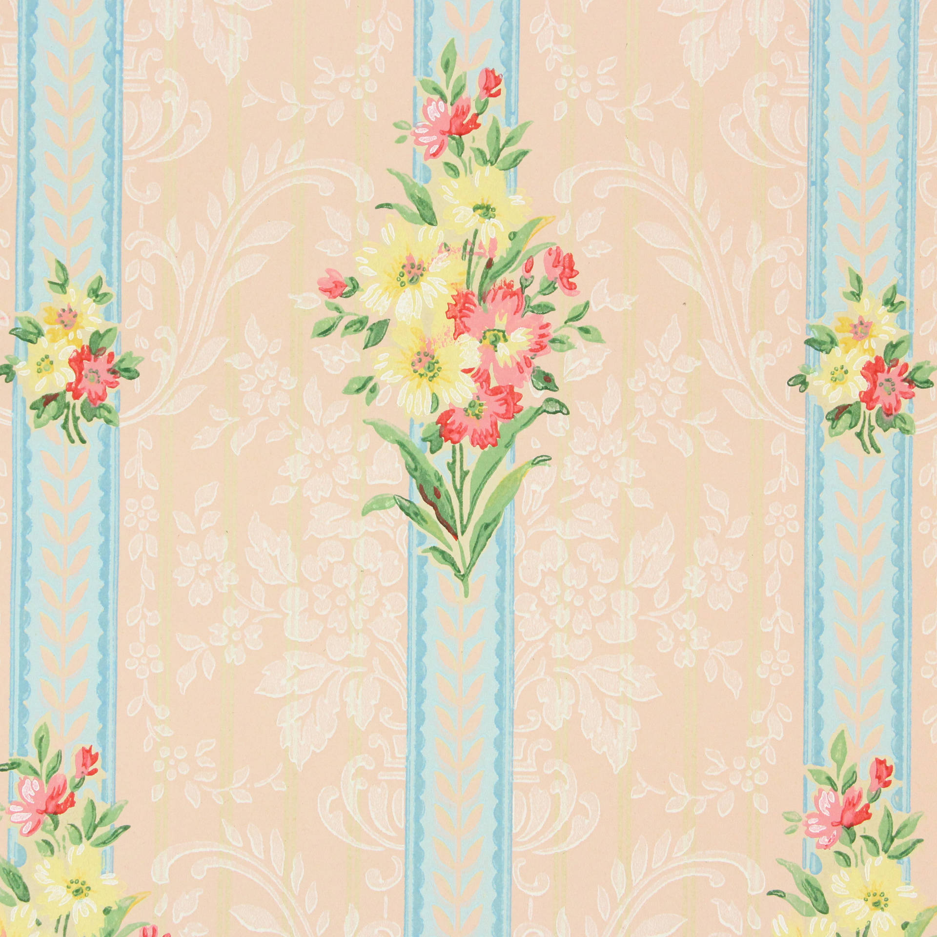 Flower Design Vintage Victorian Flowers Background