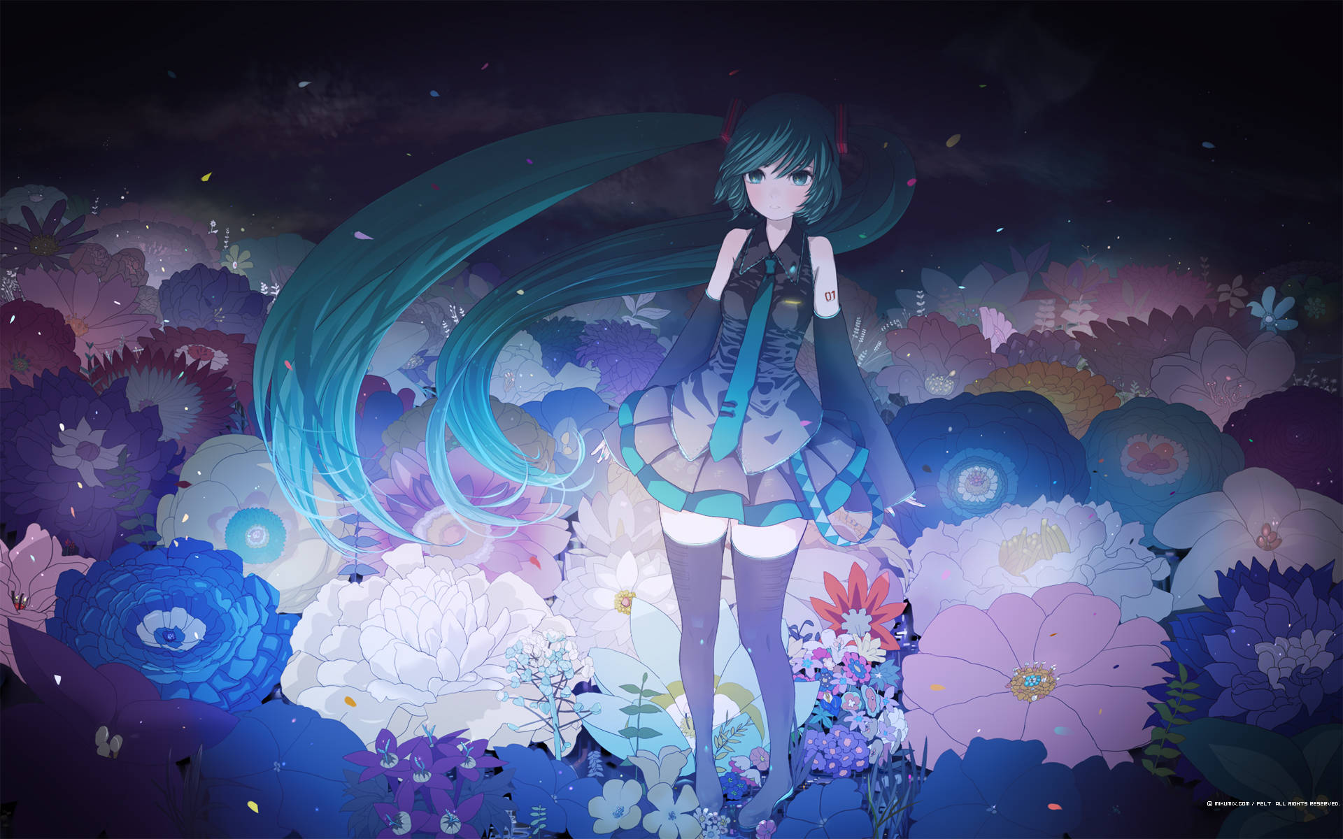 Flower Field Vocaloid Background