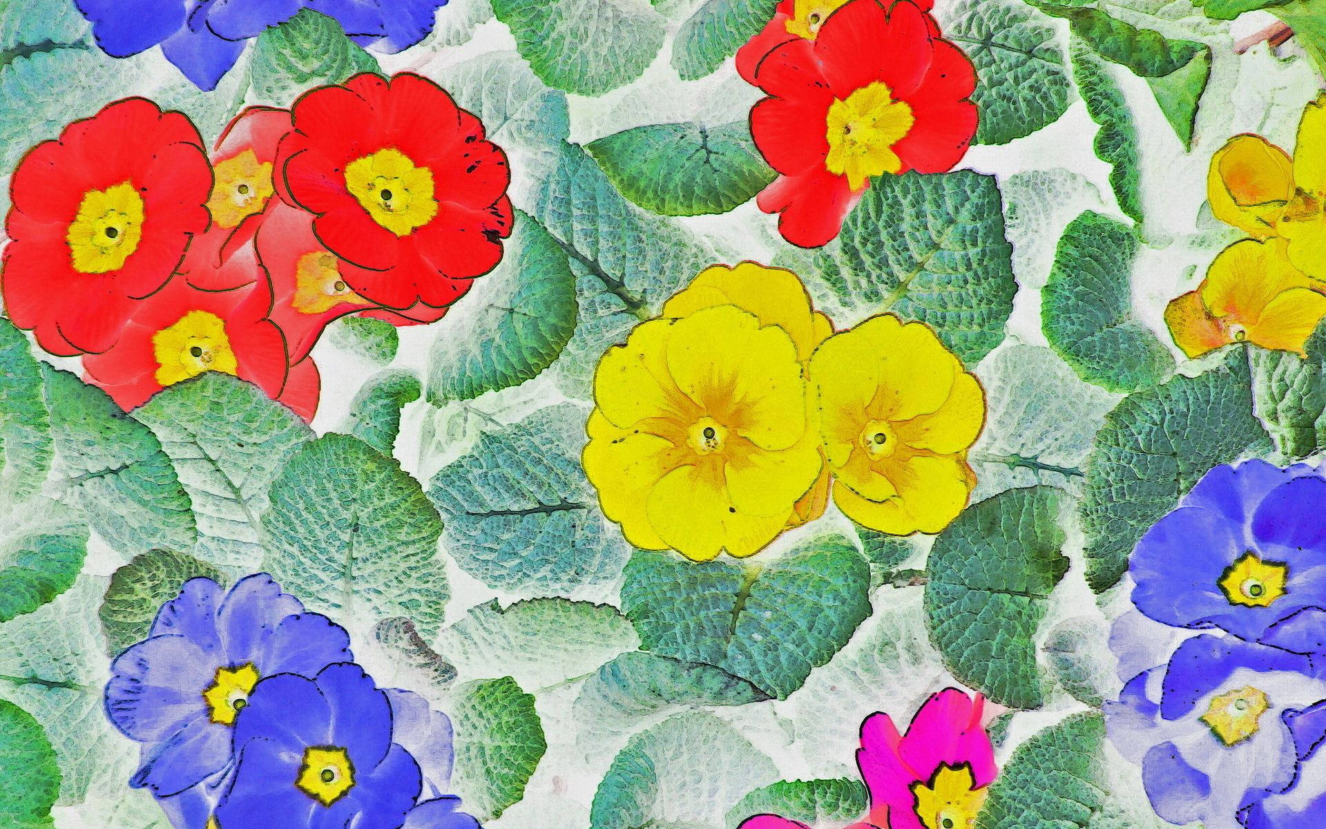 Flower Oil Color Art Background