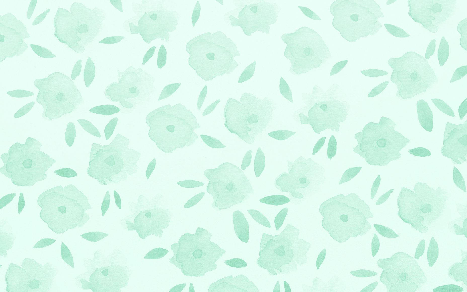 Flower Pastel Green Aesthetic Laptop