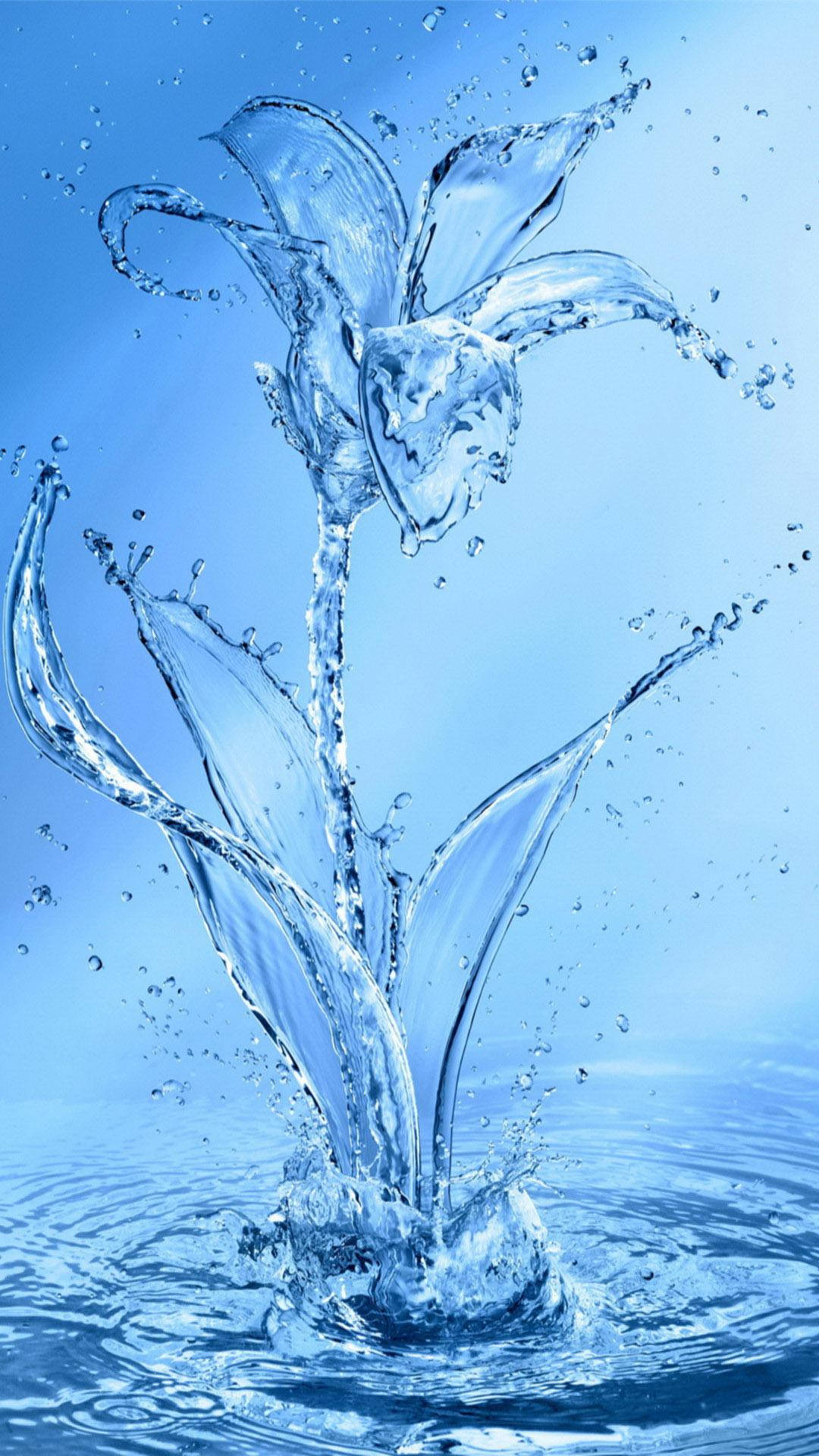 Flower Water 3d Android Phone Background