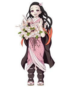 Flowers Demon Slayer Nezuko Background