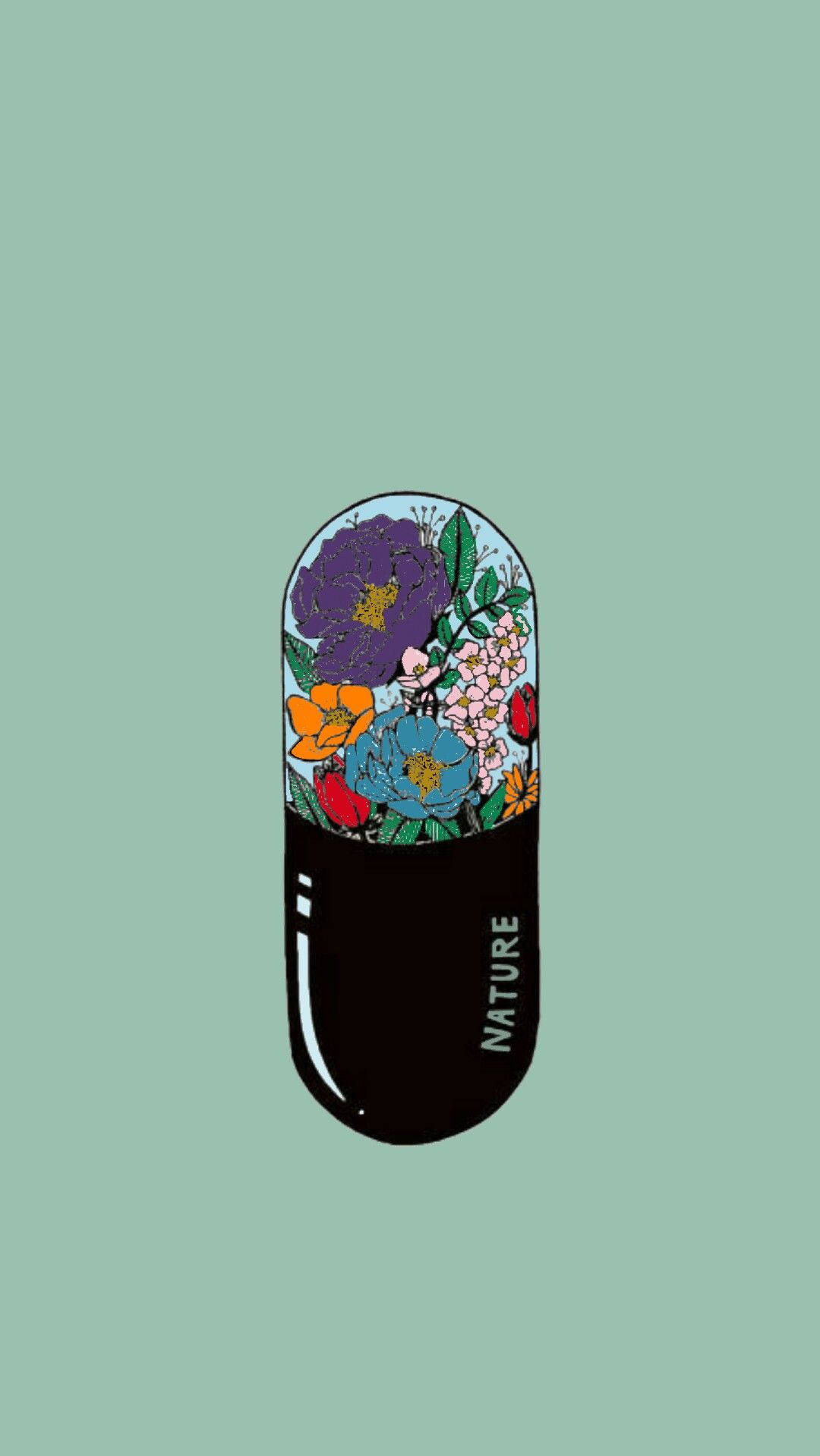 Flowers Inside Pill Pinterest Aesthetic