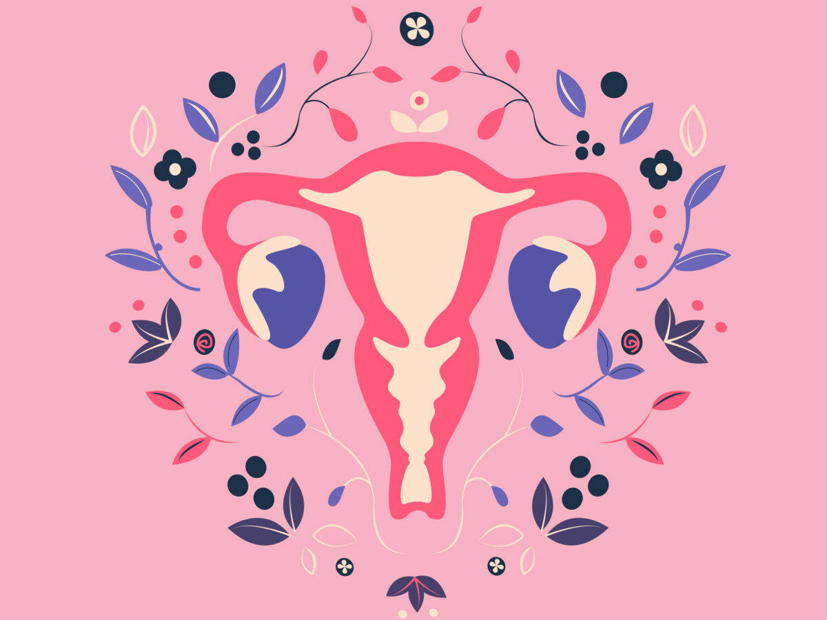 Flowery Uterus Menopause Image Background