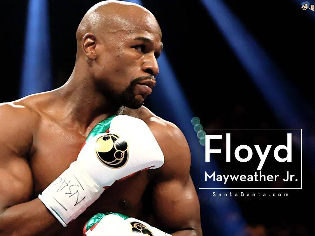 Floyd Mayweather Proudly Showcasing His White Boxing Gloves