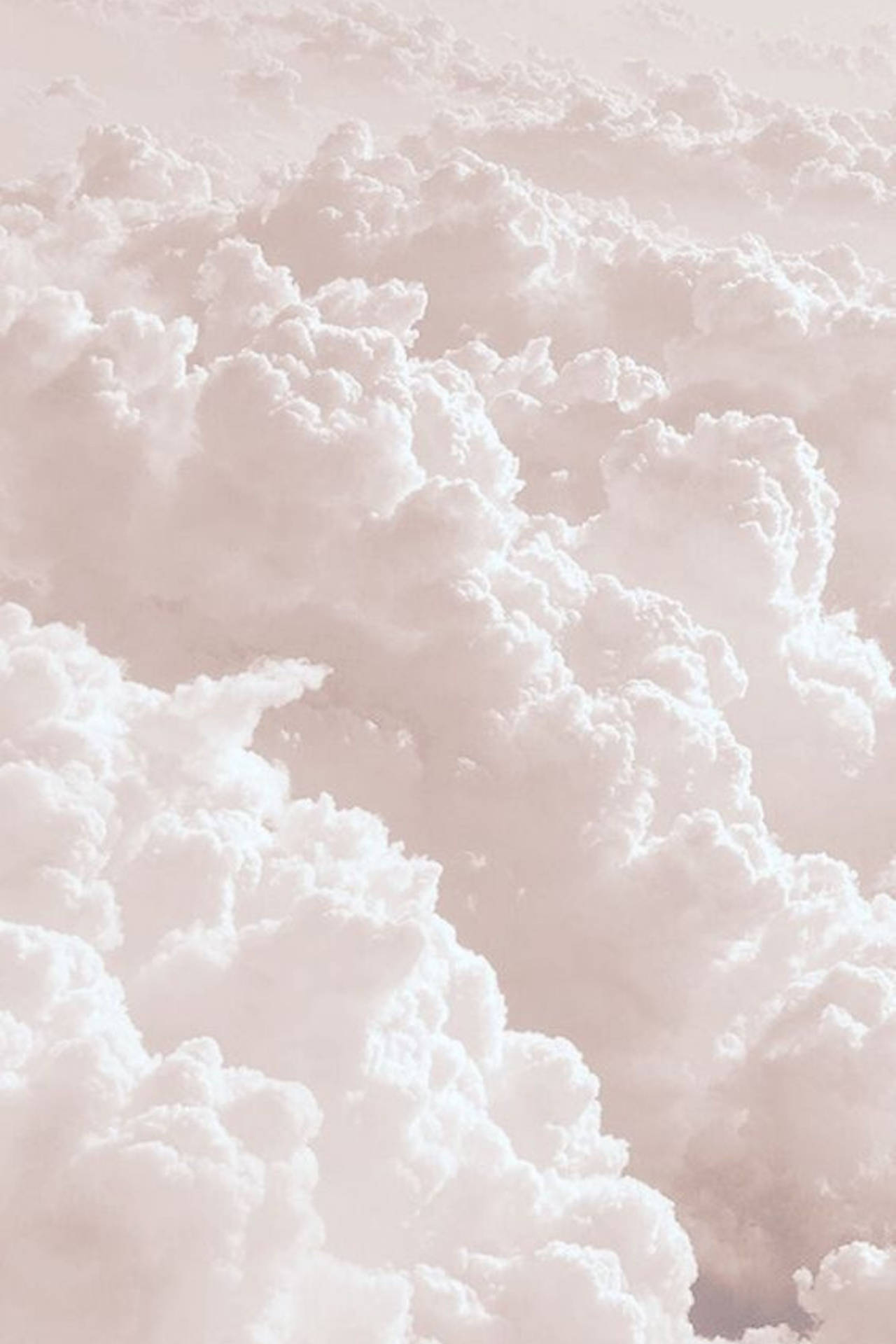 Fluffy Clouds White Aesthetic Iphone Background