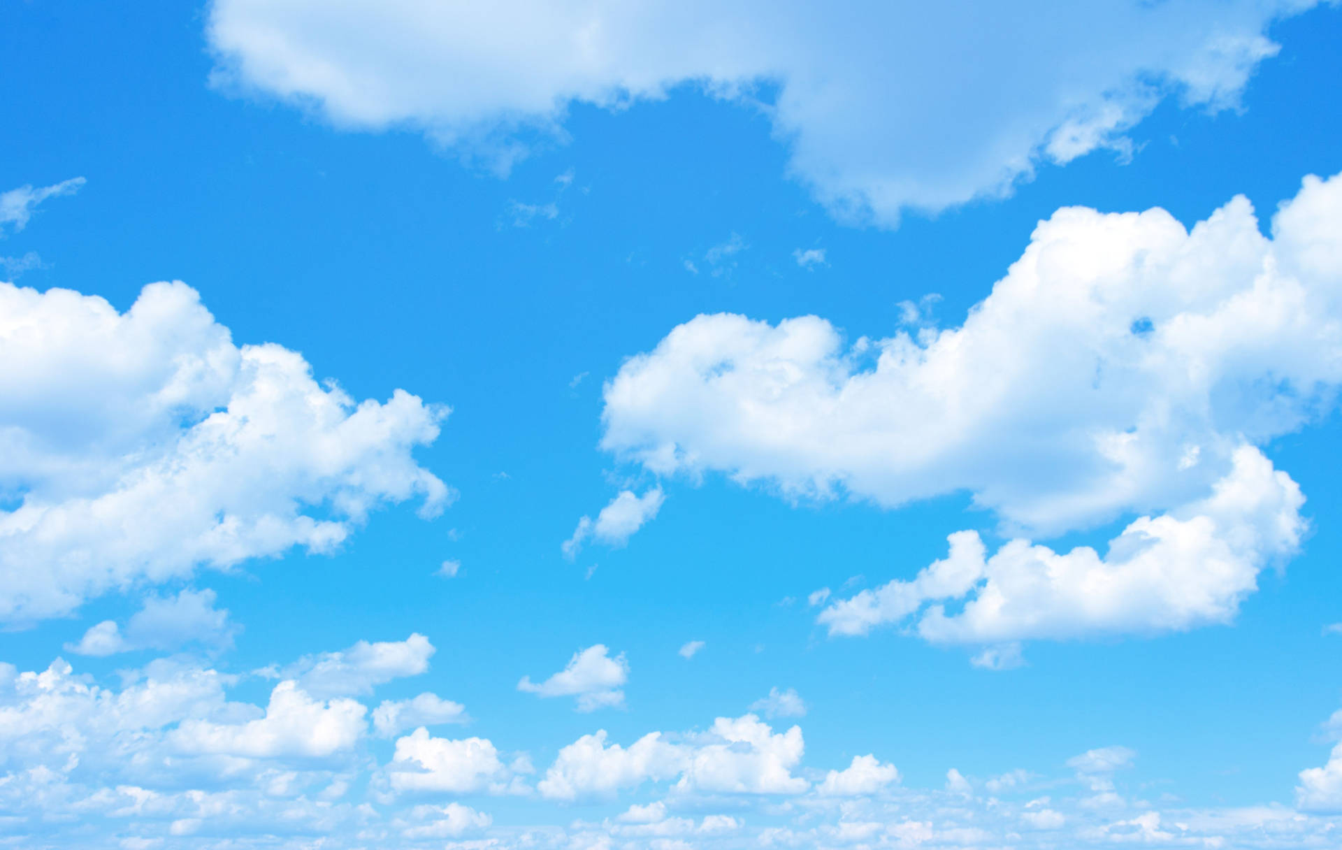 Fluffy Cumulus Blue Aesthetic Cloud Background