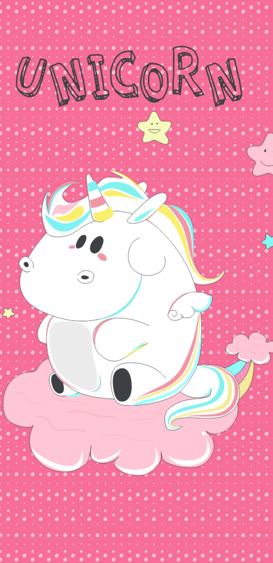 Fluffy Rainbow Unicorn Background