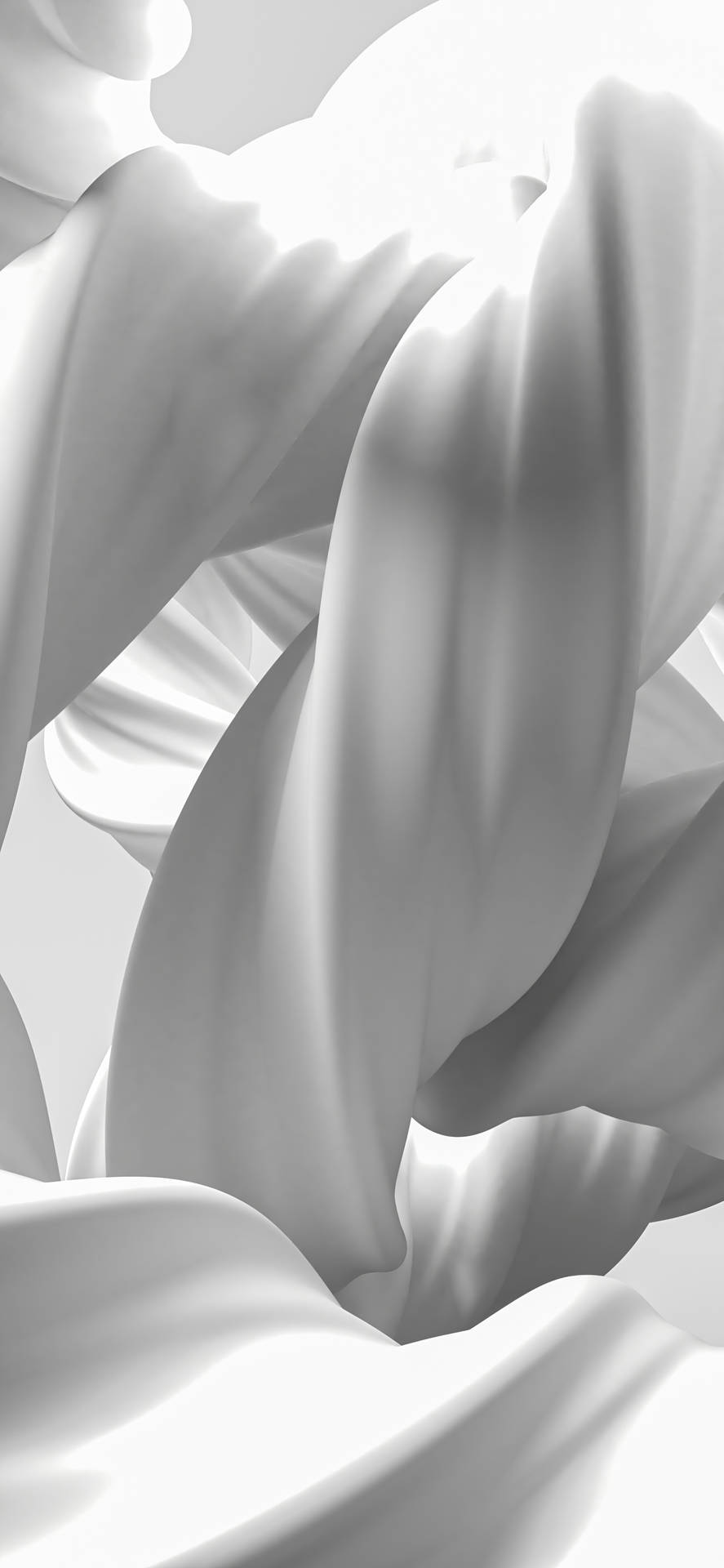 Fluid White Fabric Mobile 3d Background