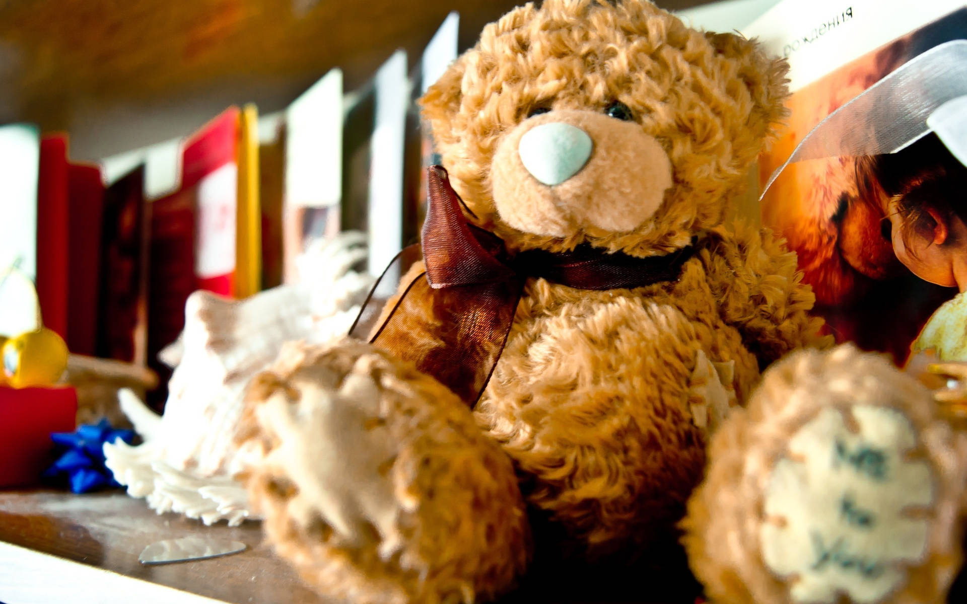 Flurry Cute Teddy Bear Background