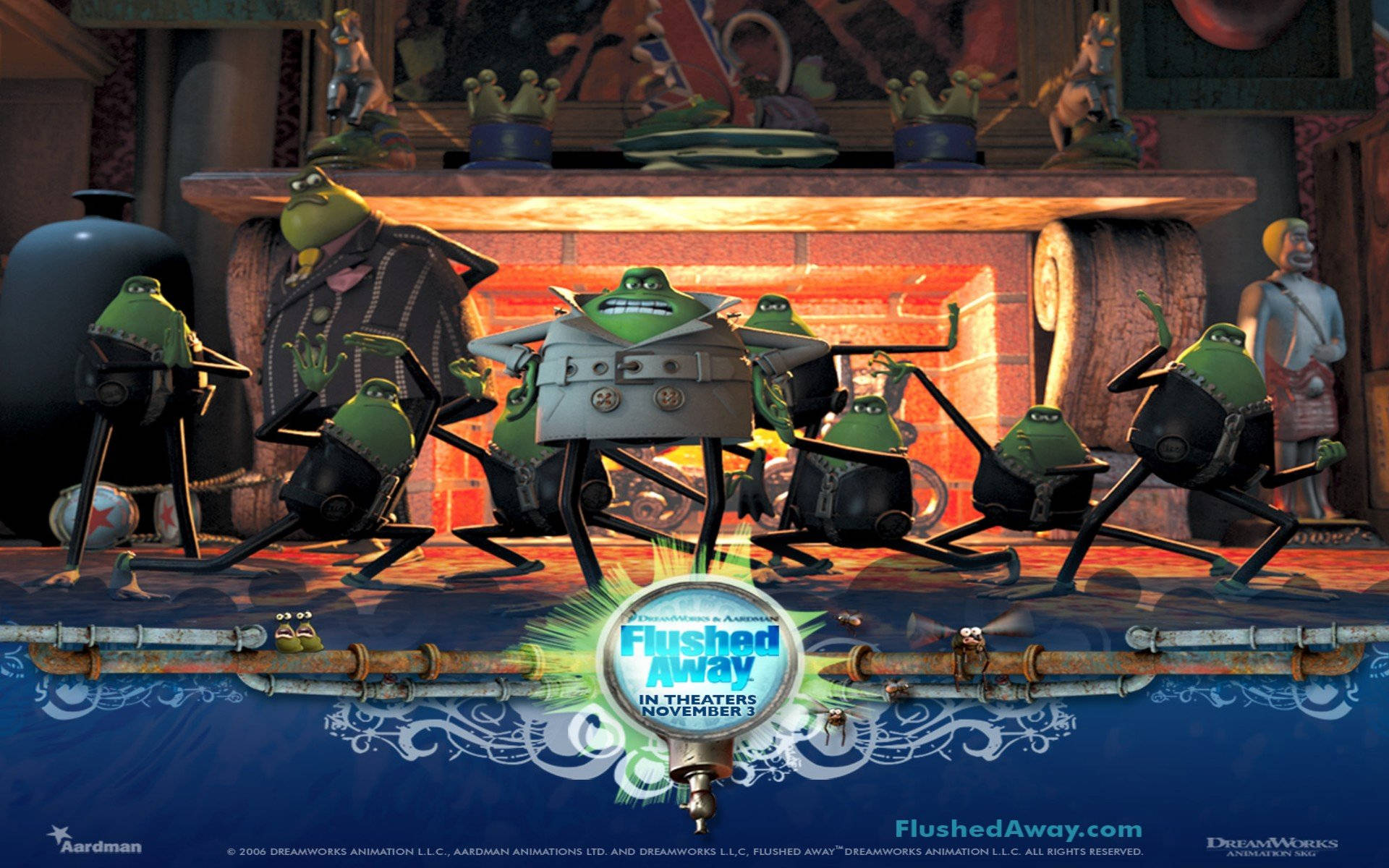 Flushed Away Frogs And Toads Background