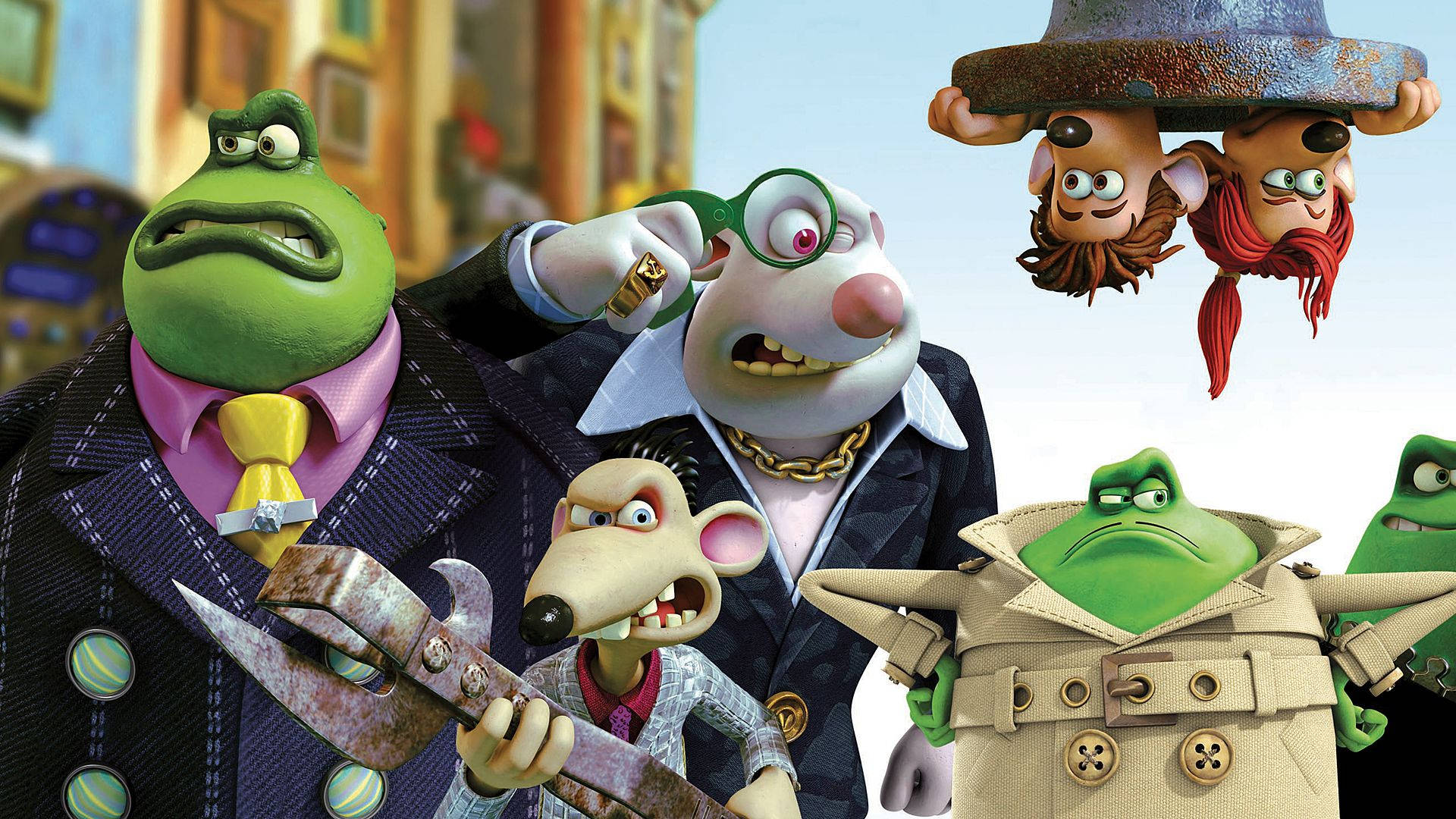 Flushed Away Protagonists And Antagonists Background