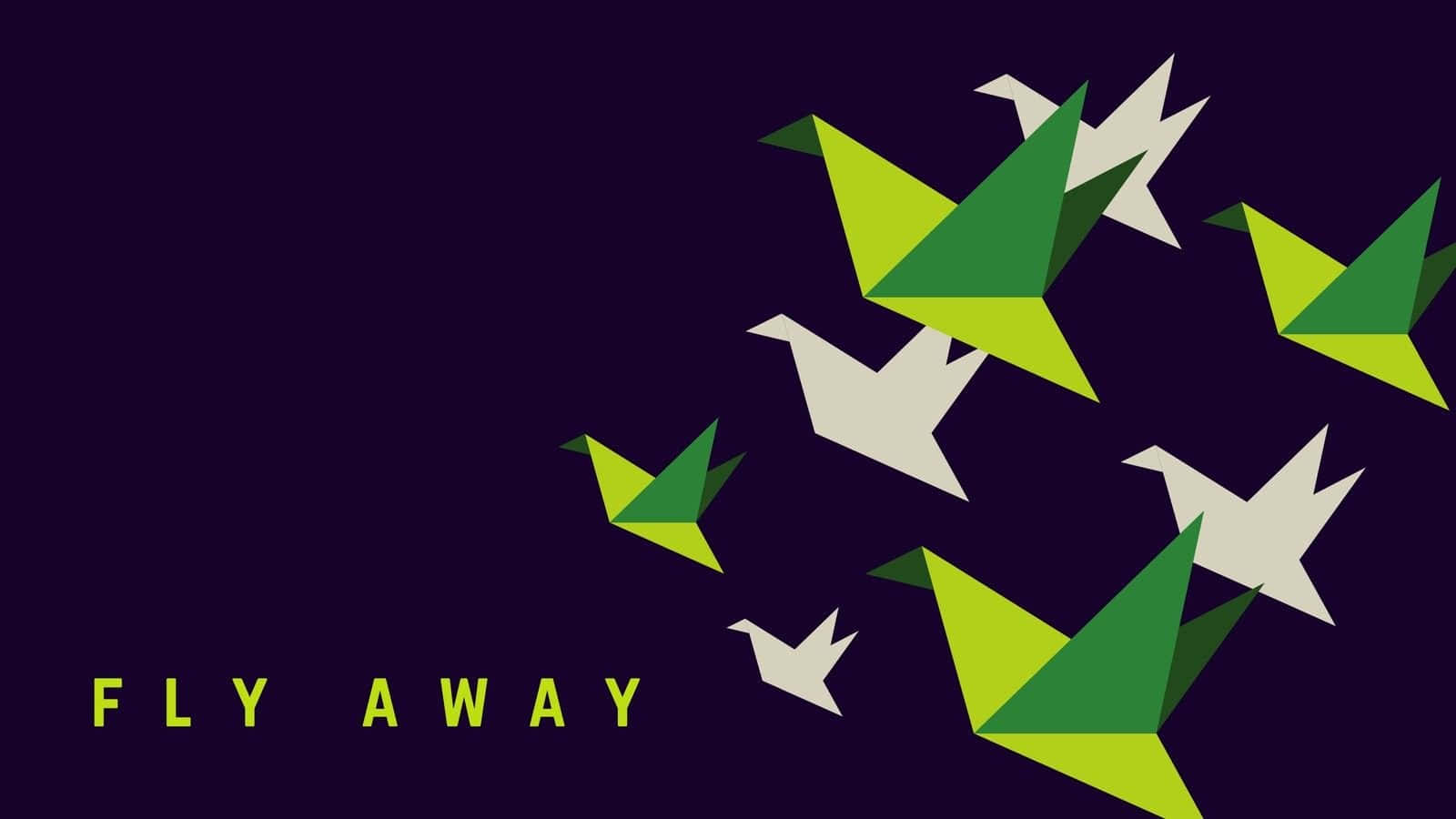 Fly Away - Origami Birds Background