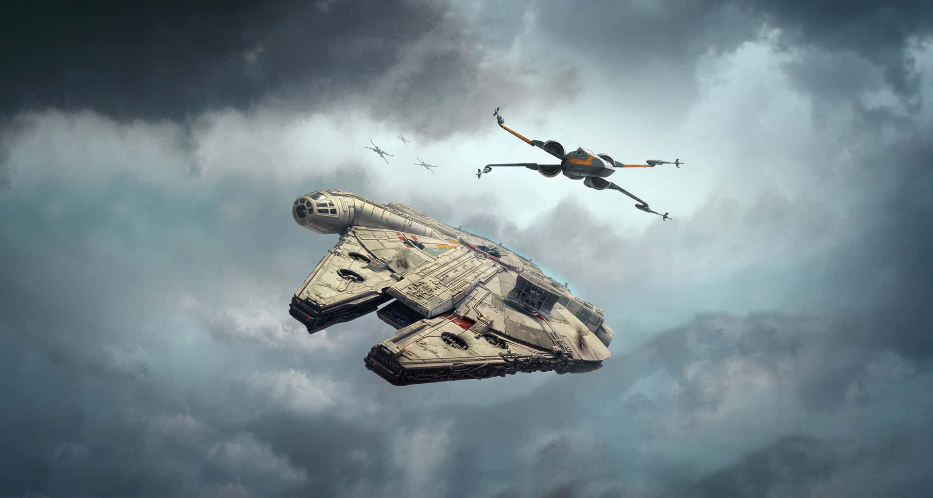Fly Into Galactic Battles With The X-wing Fighter Background
