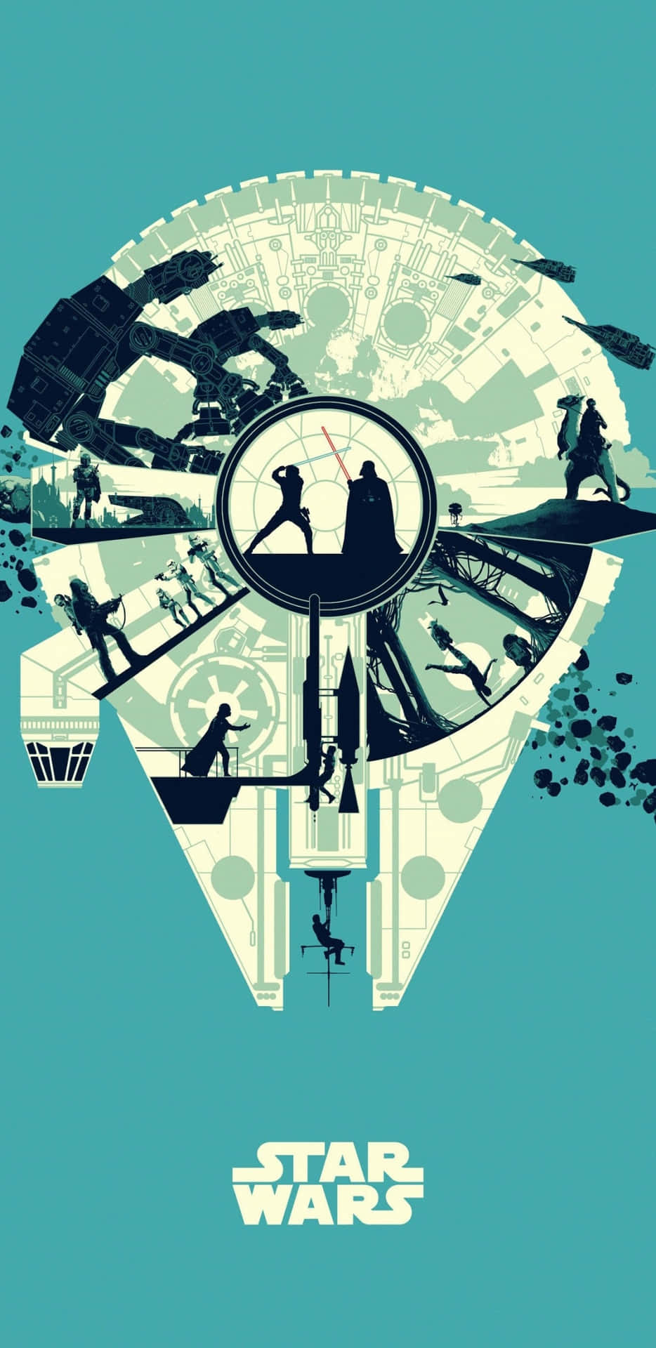 Fly Through The Galaxy In A Millenium Falcon Background