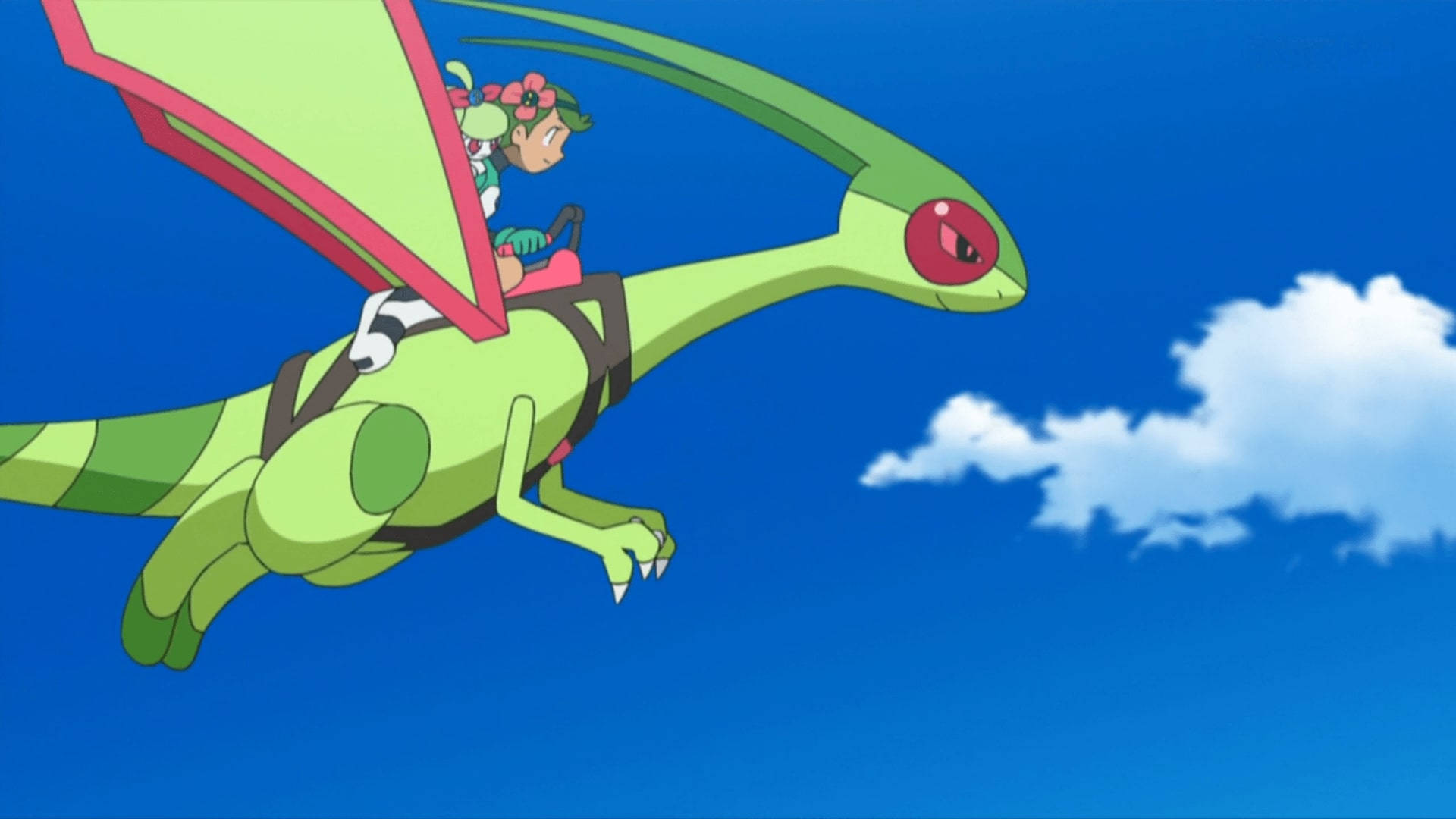 Flygon And Mallow Flying Background