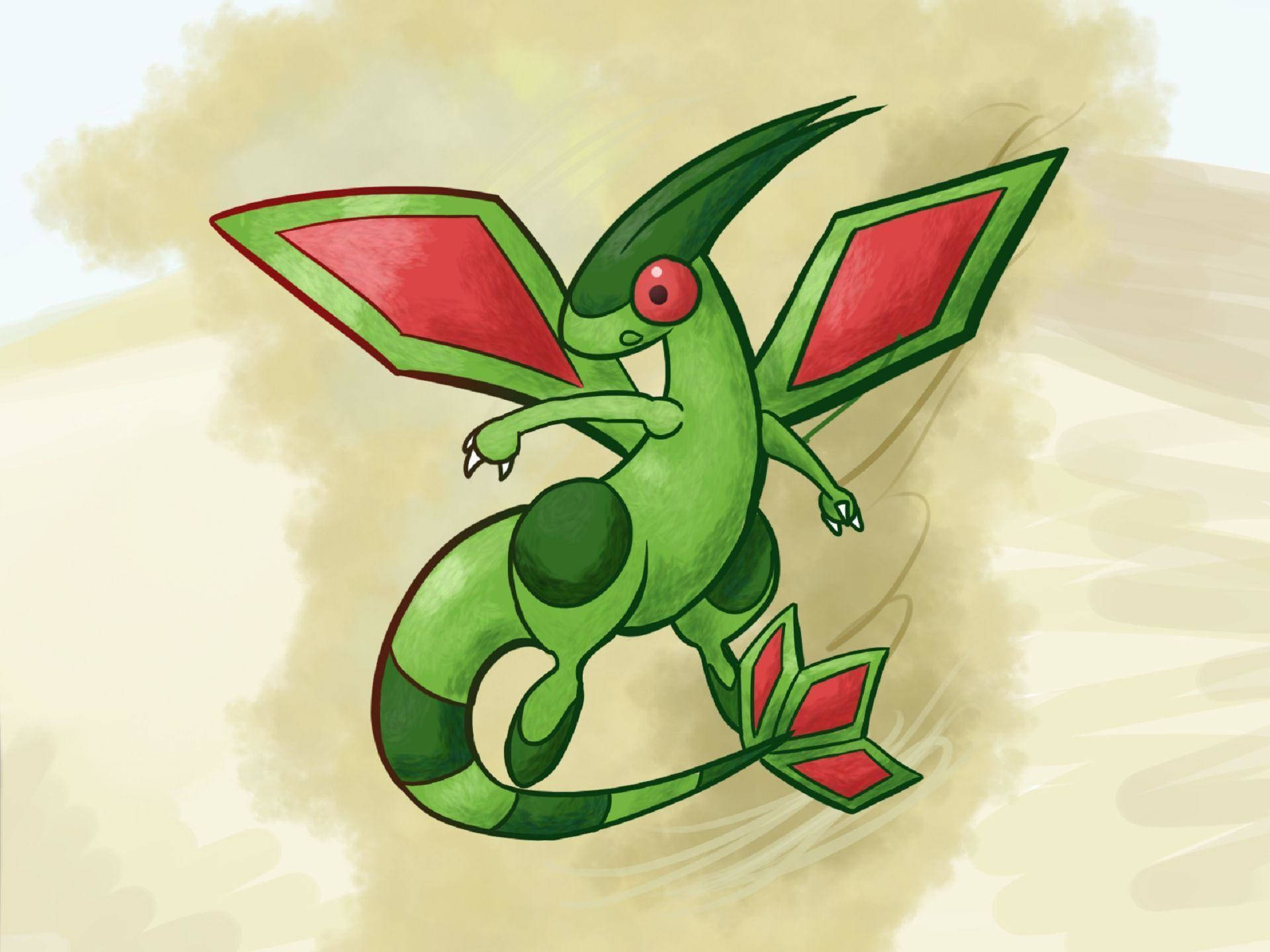 Flygon Standing Background