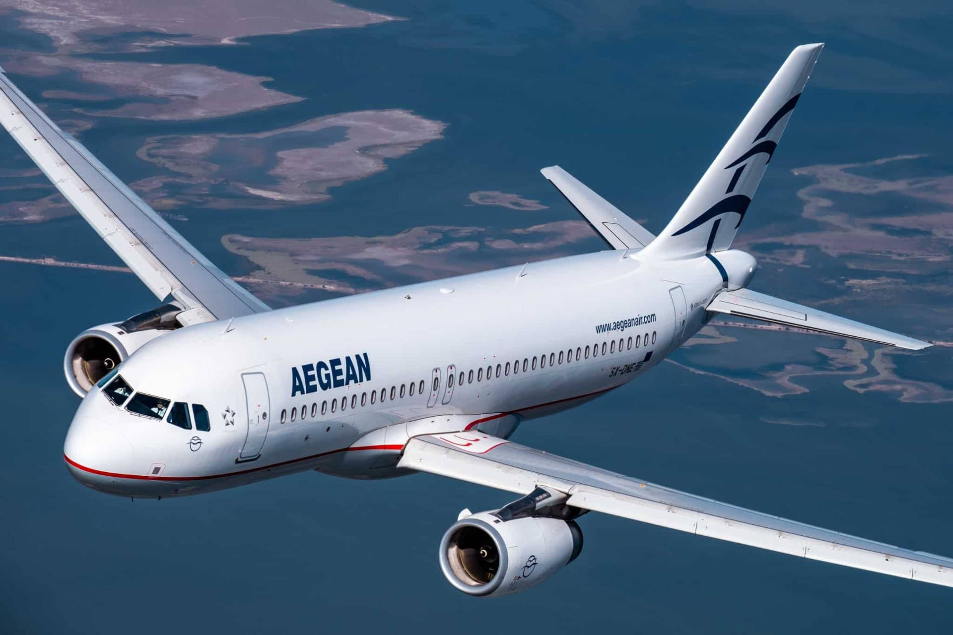 Flying Aegean Airlines Airbus A320 And Islands