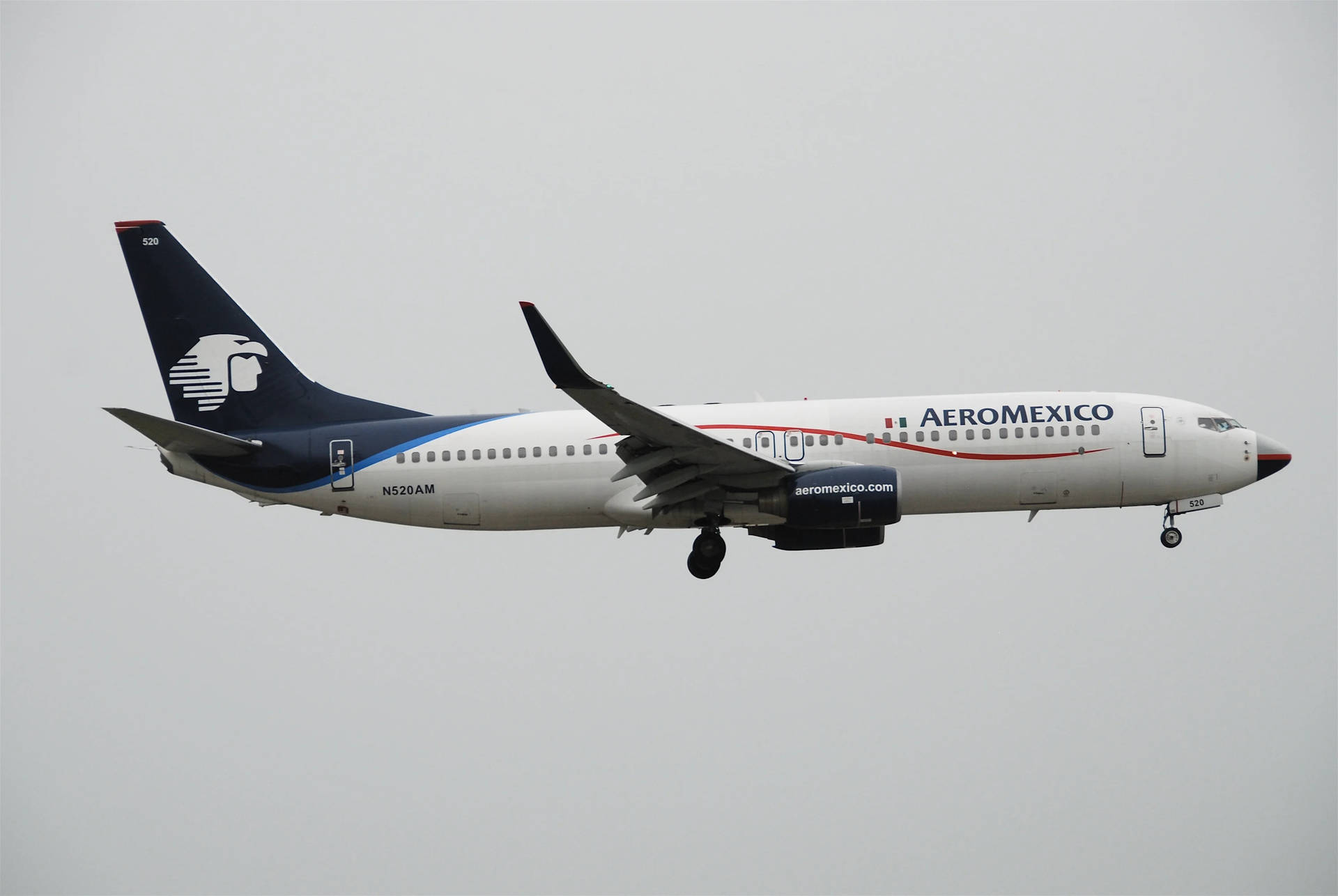 Flying Aeromexico Airline Boeing 737-800 Background