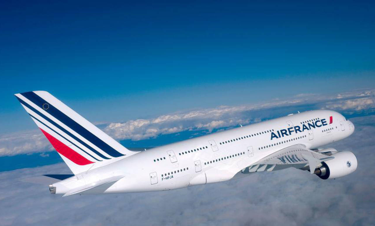 Flying Air France Airbus A380 Superjumbo Background