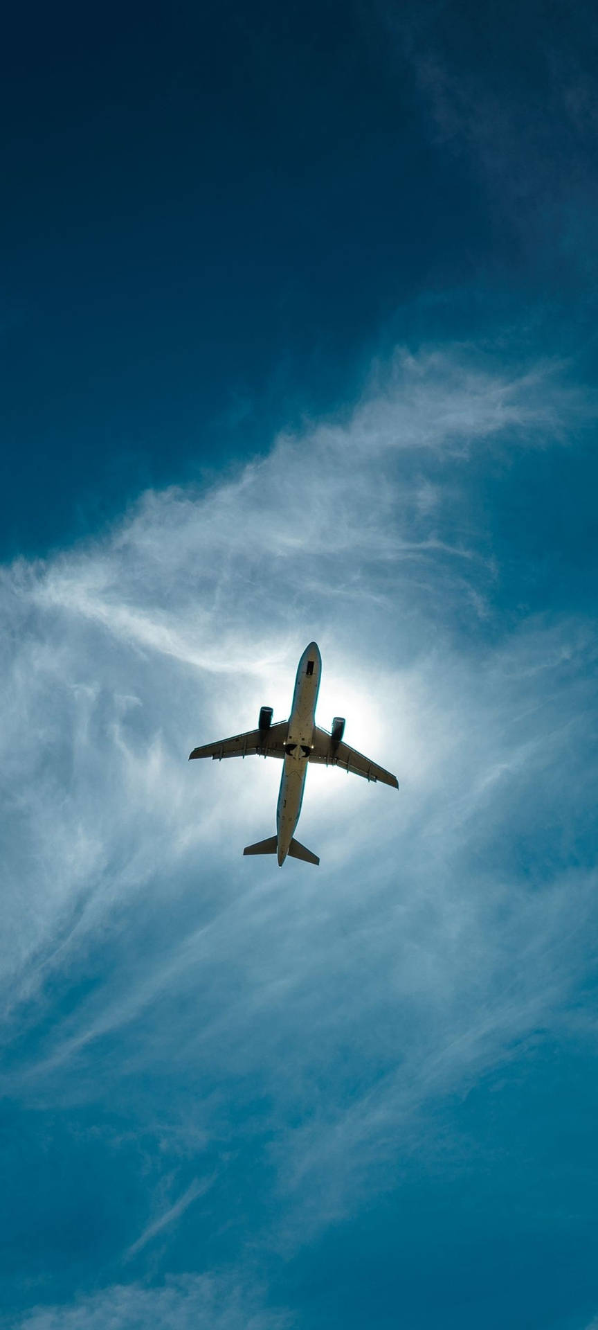 Flying Airplane Overhead Oneplus 9r Background