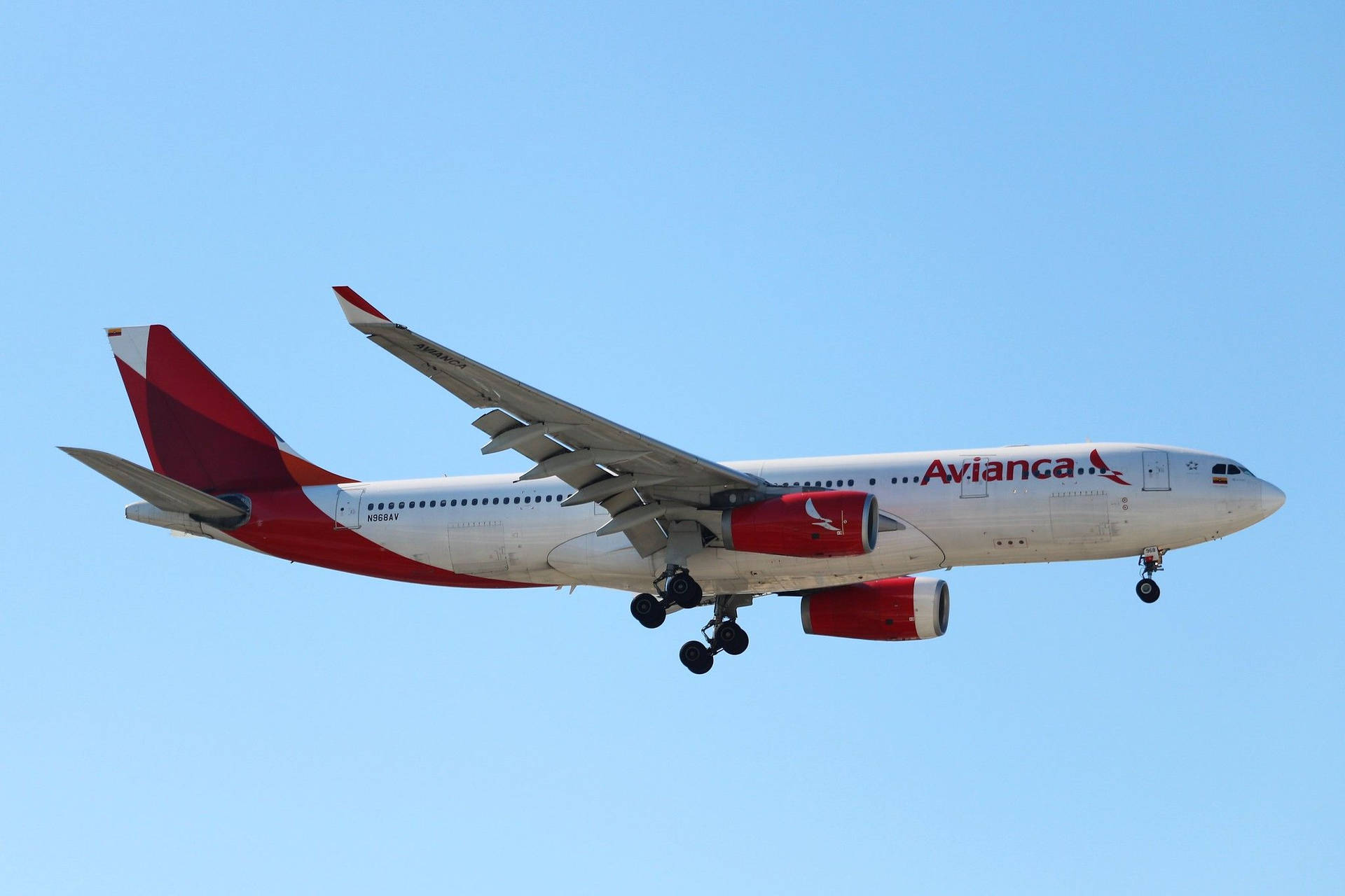 Flying Avianca Airbus A330 Aircraft Background