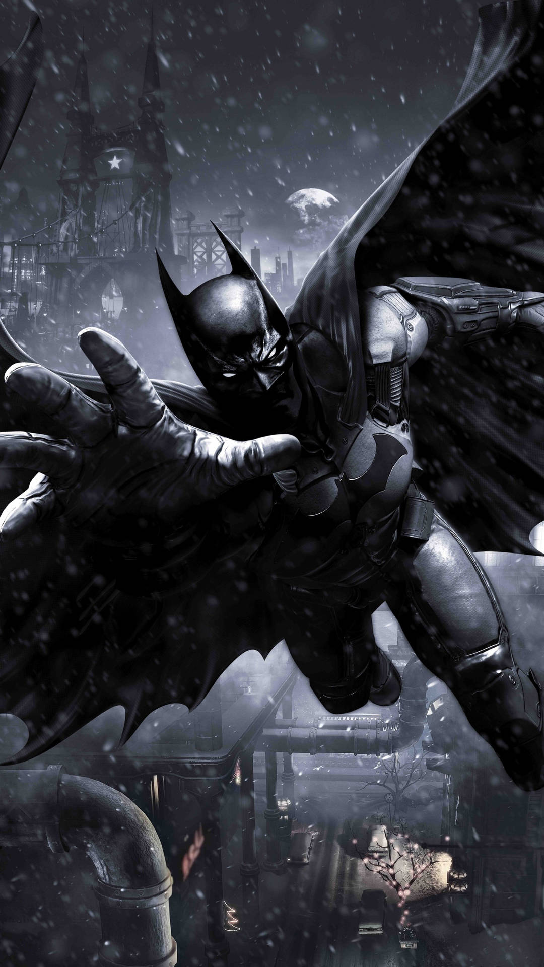Flying Batman Arkham Iphone Background