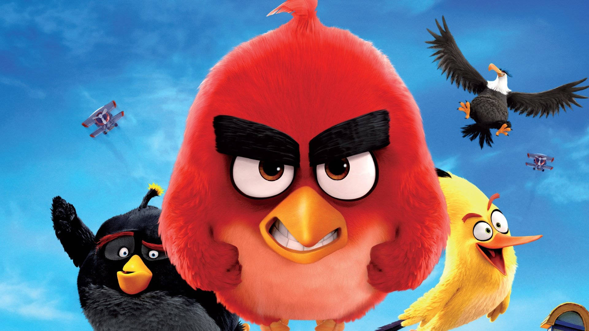 Flying Birds In The Angry Birds Movie Background