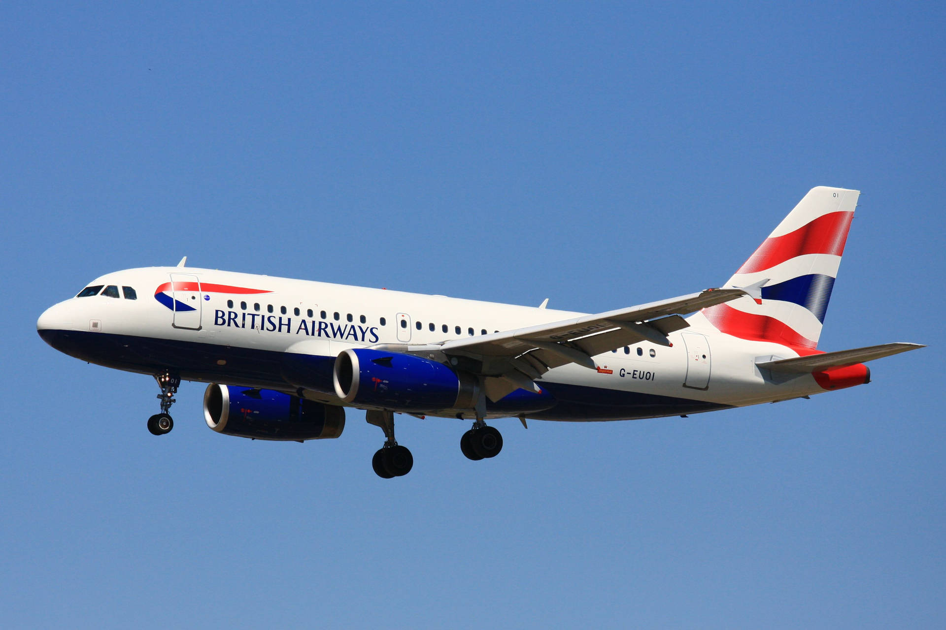 Flying British Airways G Euoi Airbus A319 Background