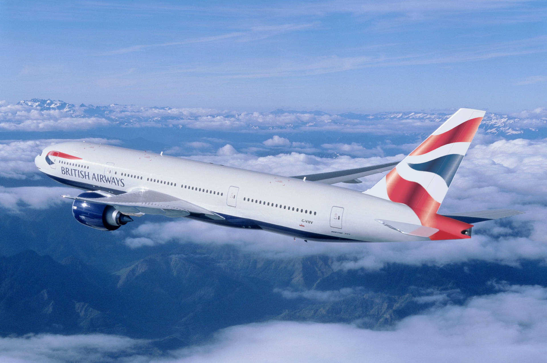 Flying British Airways G-viiv Boeing 777 Background