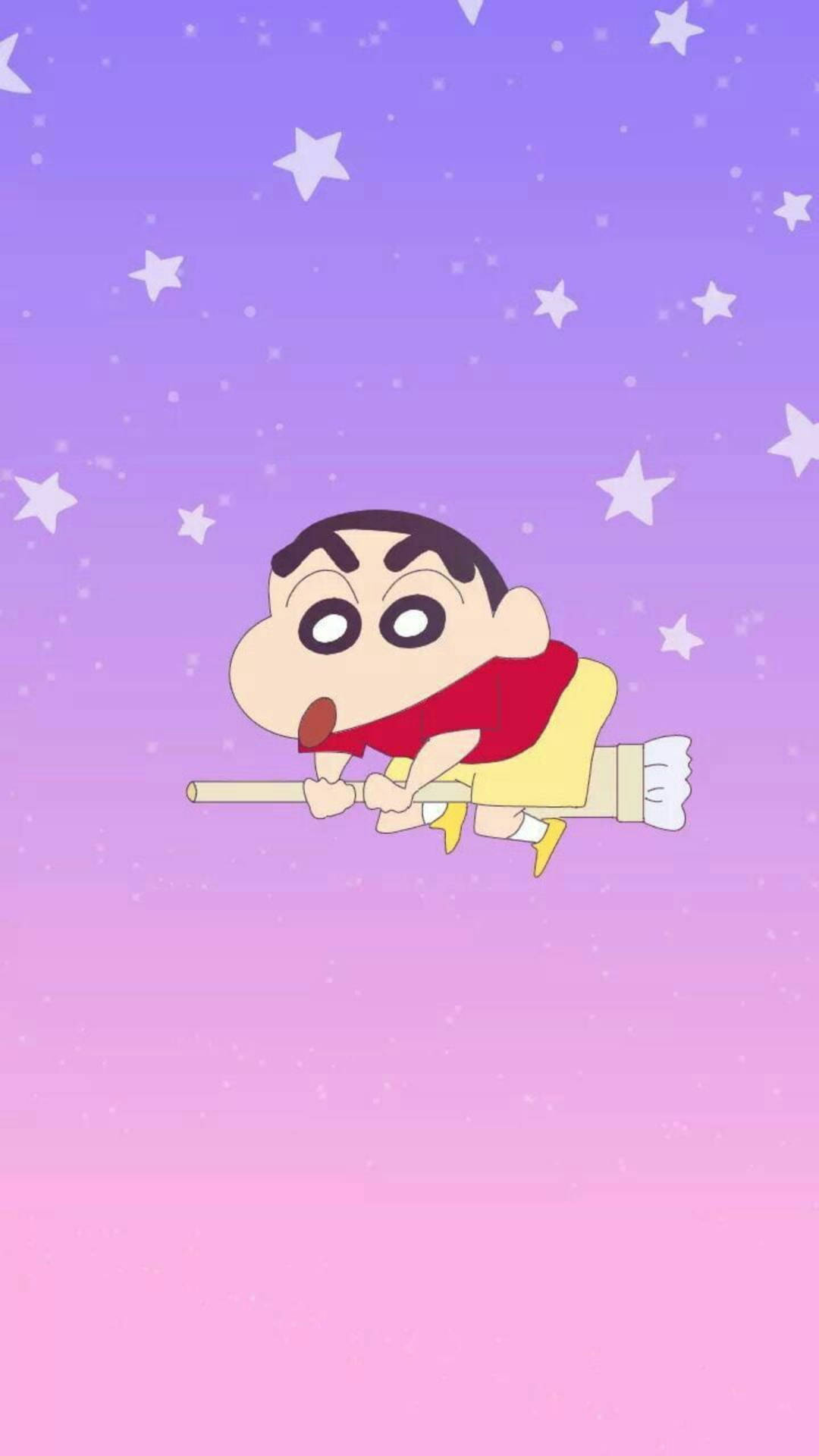 Flying Broomstick Shinchan Aesthetic